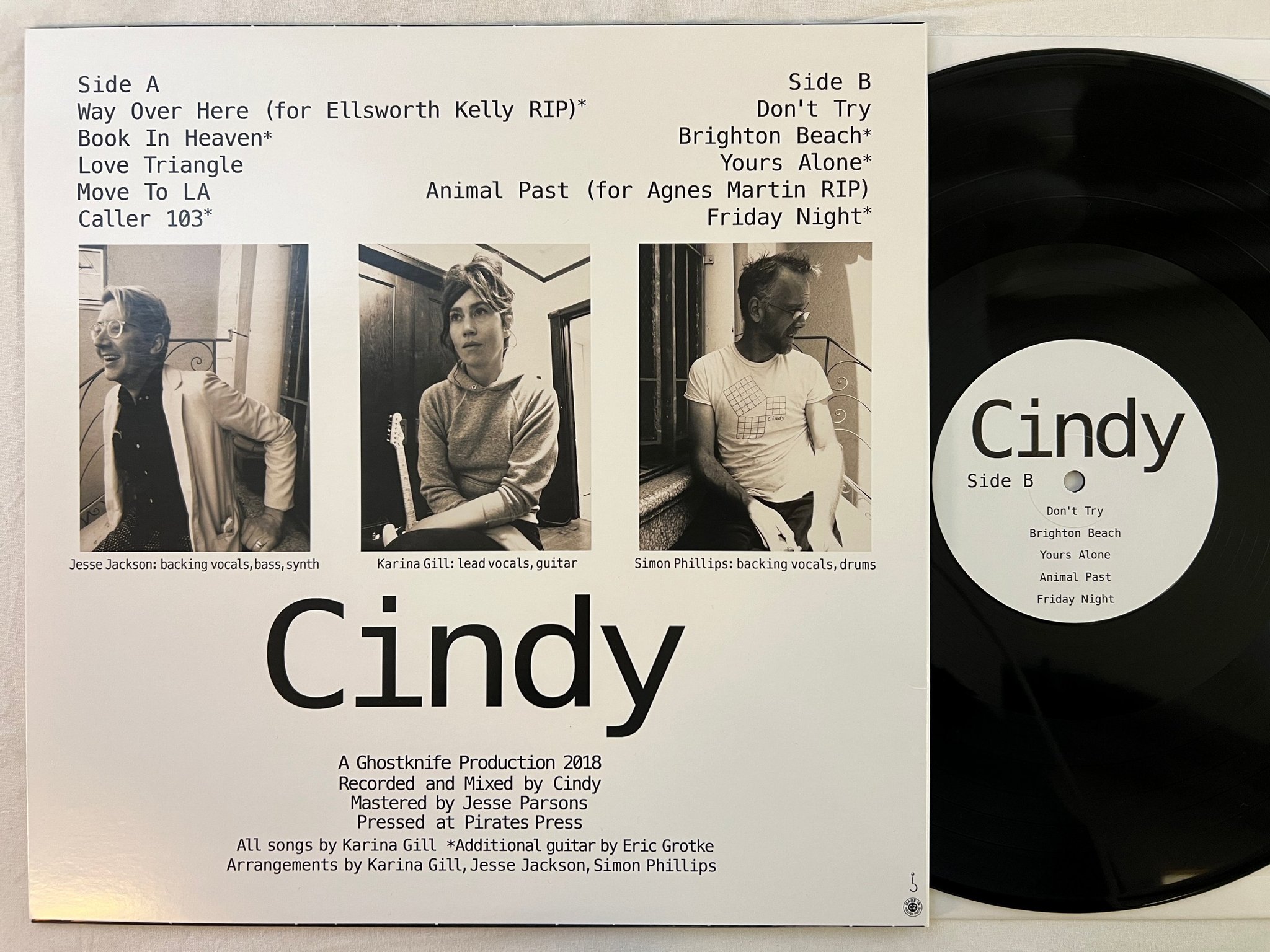 Omslagsbild för skivan CINDY s/t LP 2018 private press *** LO-FI INDIE ROCK **