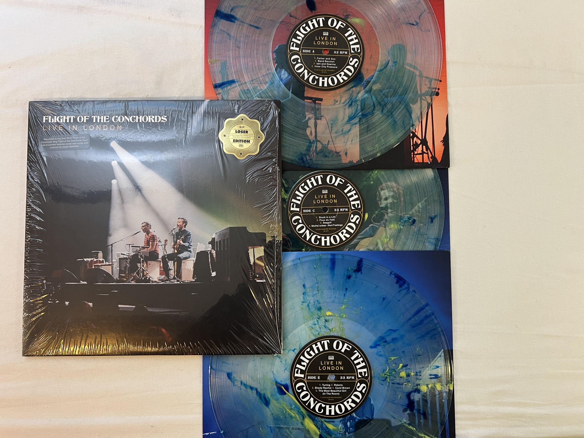 Omslagsbild för skivan FLIGHT OF THE CONCHORDS Live In London 2xLP 2019 SUB POP SP1275