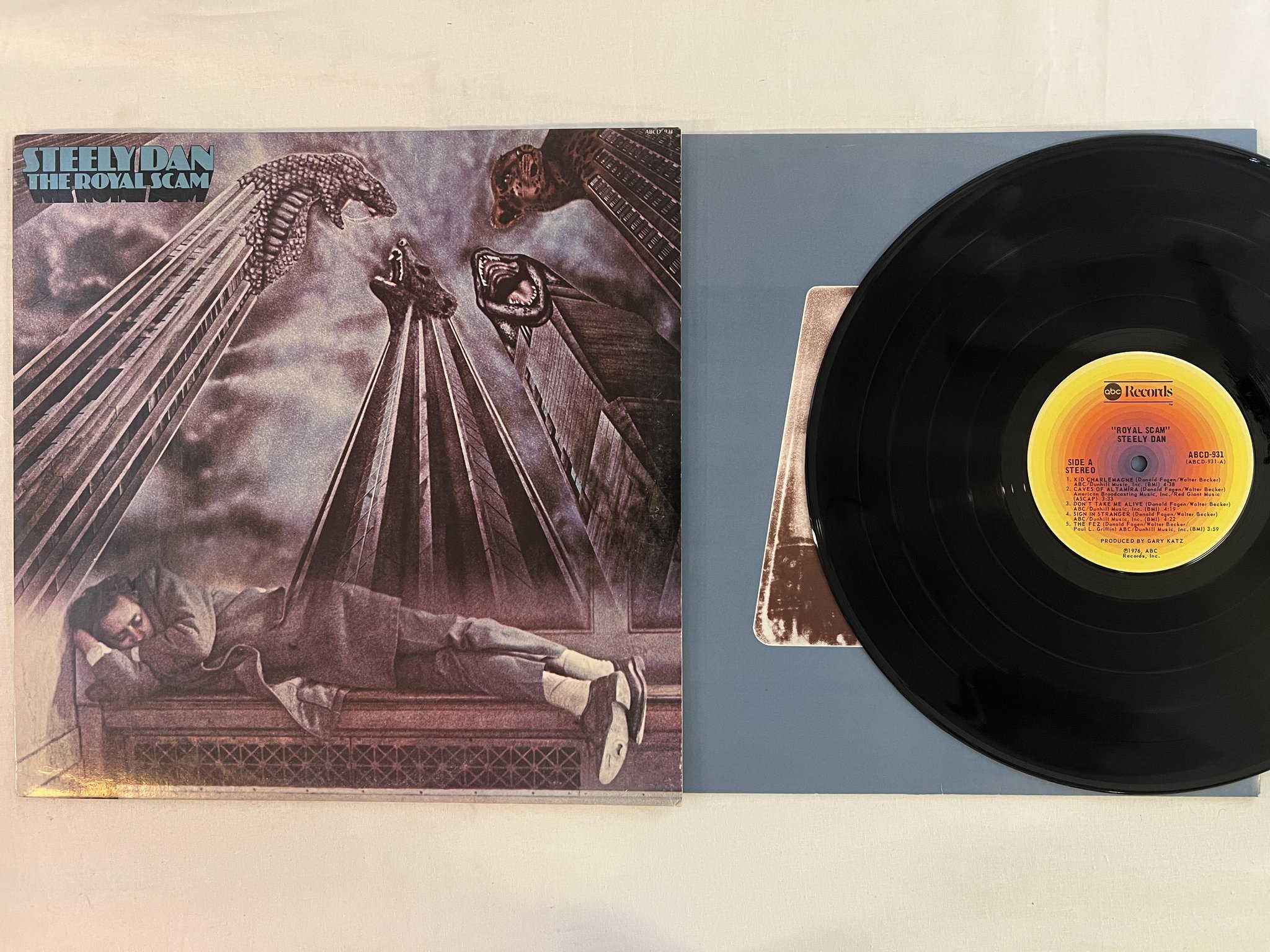 Omslagsbild för skivan STEELY DAN the royal scam LP -76 US ABC ABCD 931