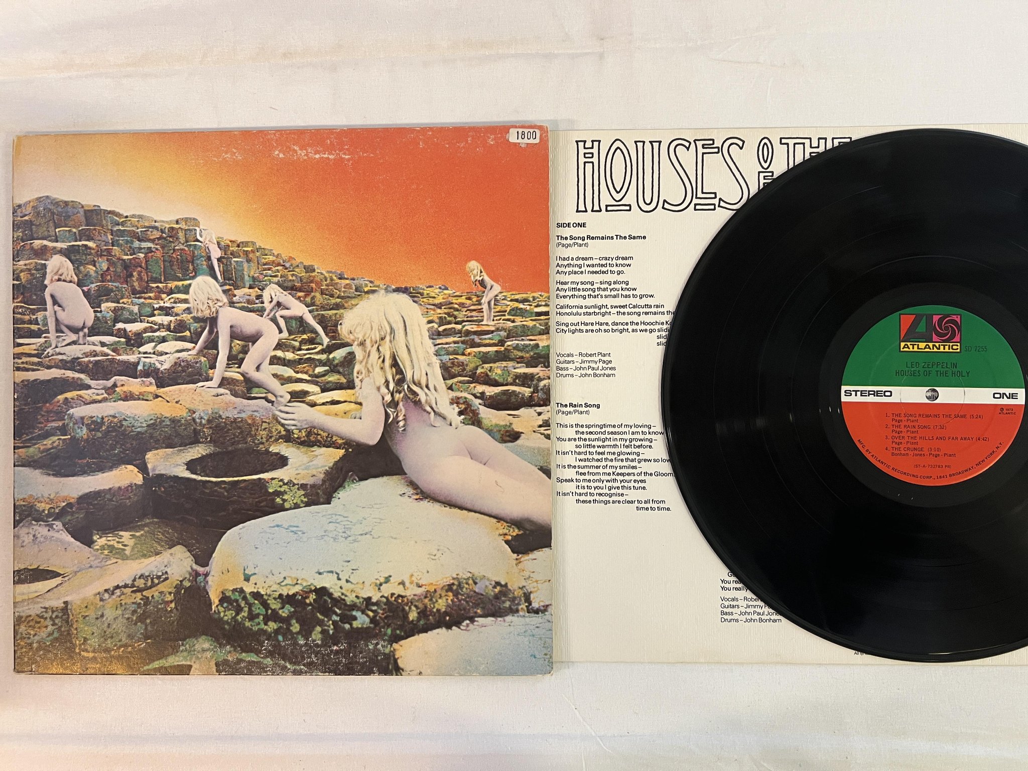 Omslagsbild för skivan LED ZEPPELIN Houses Of The Holy LP -73 US ATLANTIC SD 7255 ** PRESSWELL, RL **