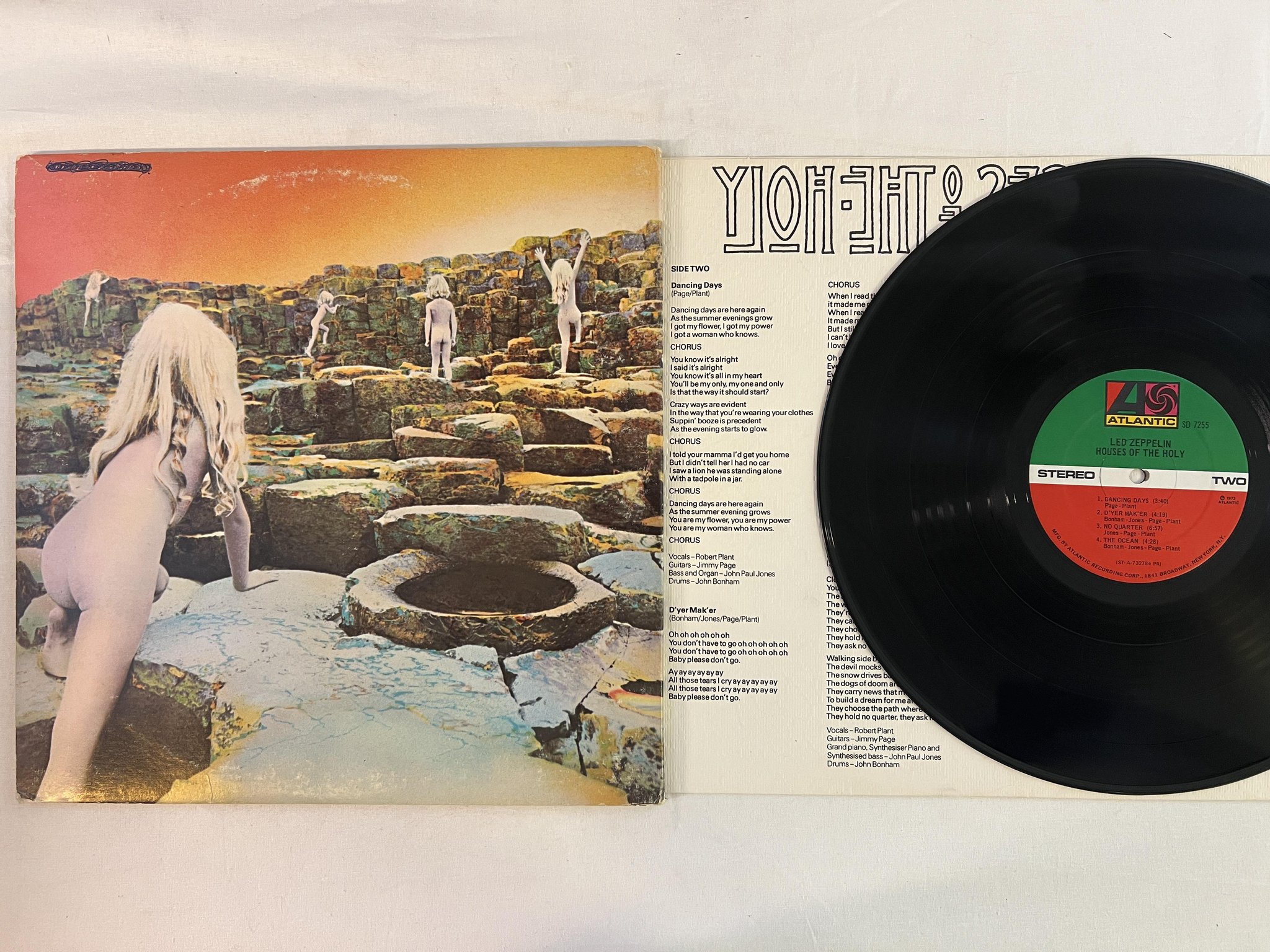 Omslagsbild för skivan LED ZEPPELIN Houses Of The Holy LP -73 US ATLANTIC SD 7255 ** PRESSWELL, RL **