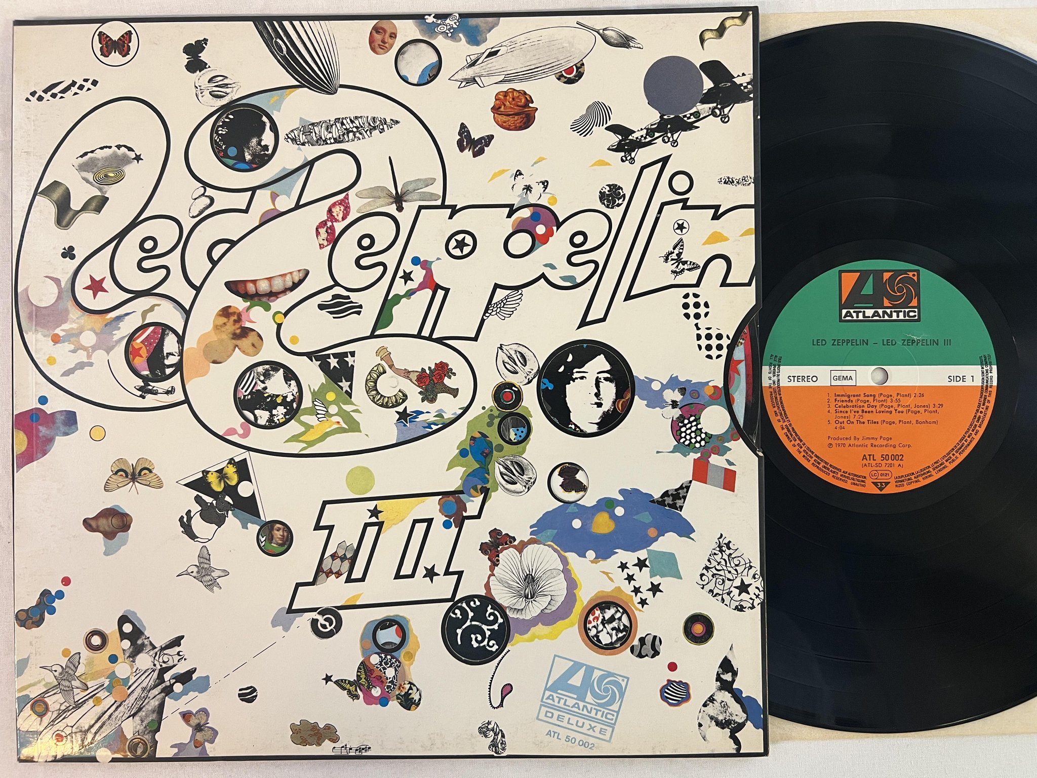 Omslagsbild för skivan LED ZEPPELIN III LP Ger ATLANTIC ATL 50002