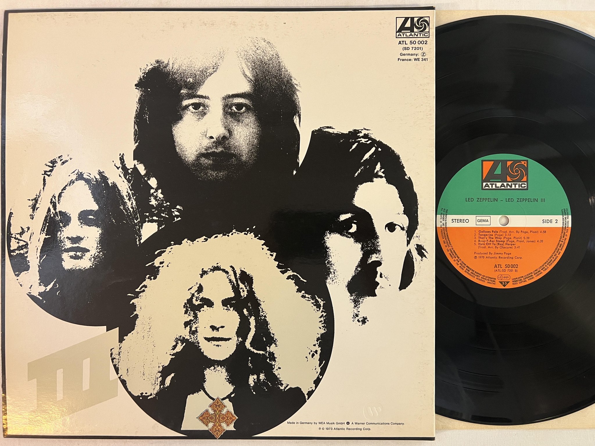 Omslagsbild för skivan LED ZEPPELIN III LP Ger ATLANTIC ATL 50002