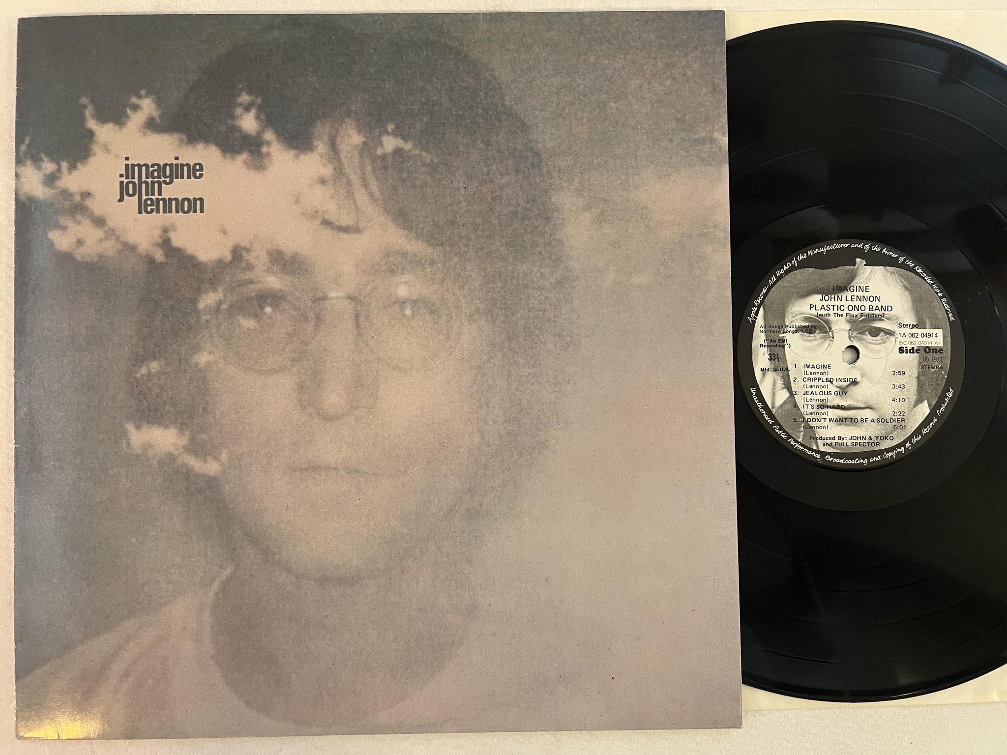 Omslagsbild för skivan JOHN LENNON imagine LP Hol APPLE 1A 062-04914