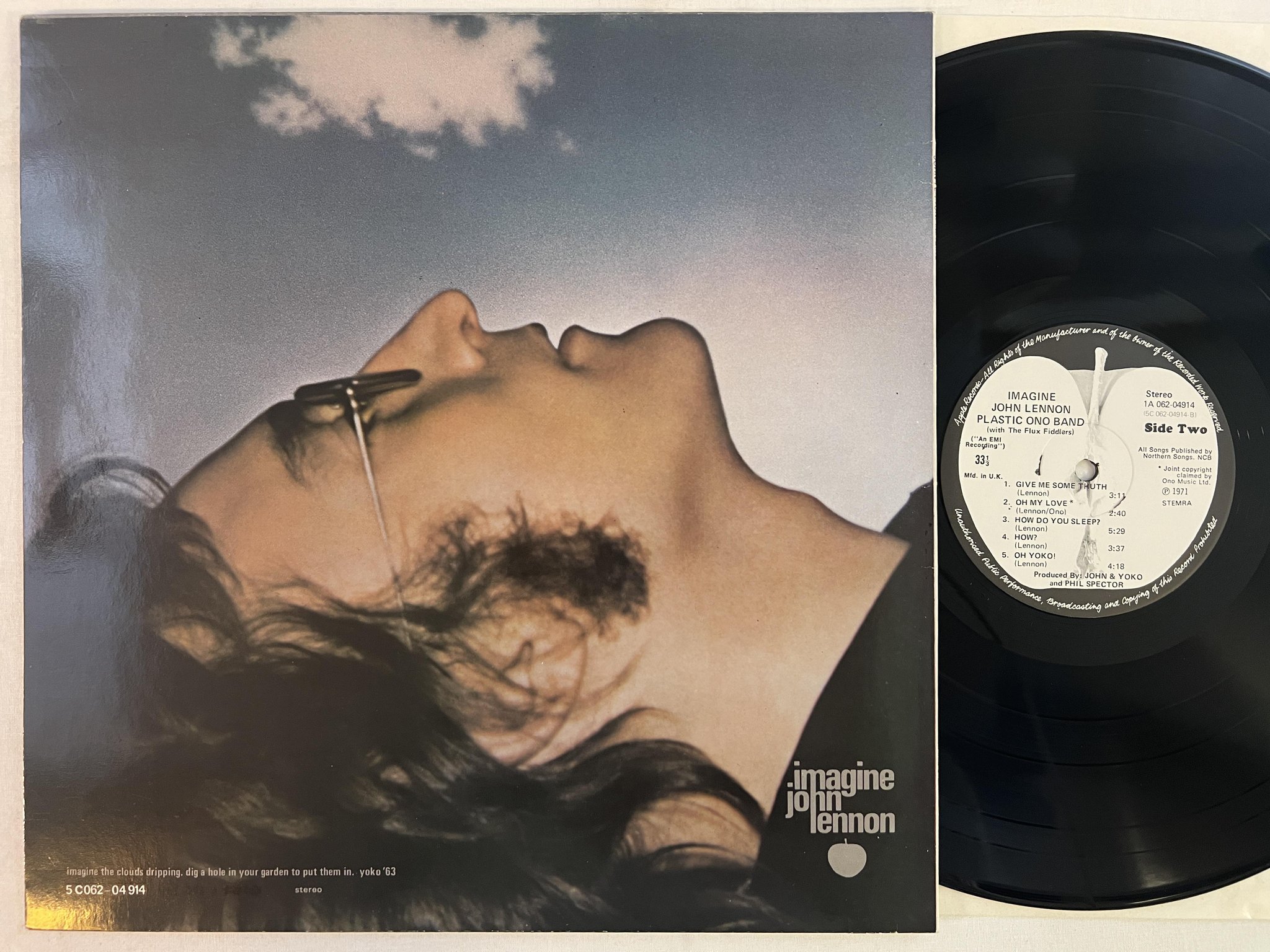Omslagsbild för skivan JOHN LENNON imagine LP Hol APPLE 1A 062-04914