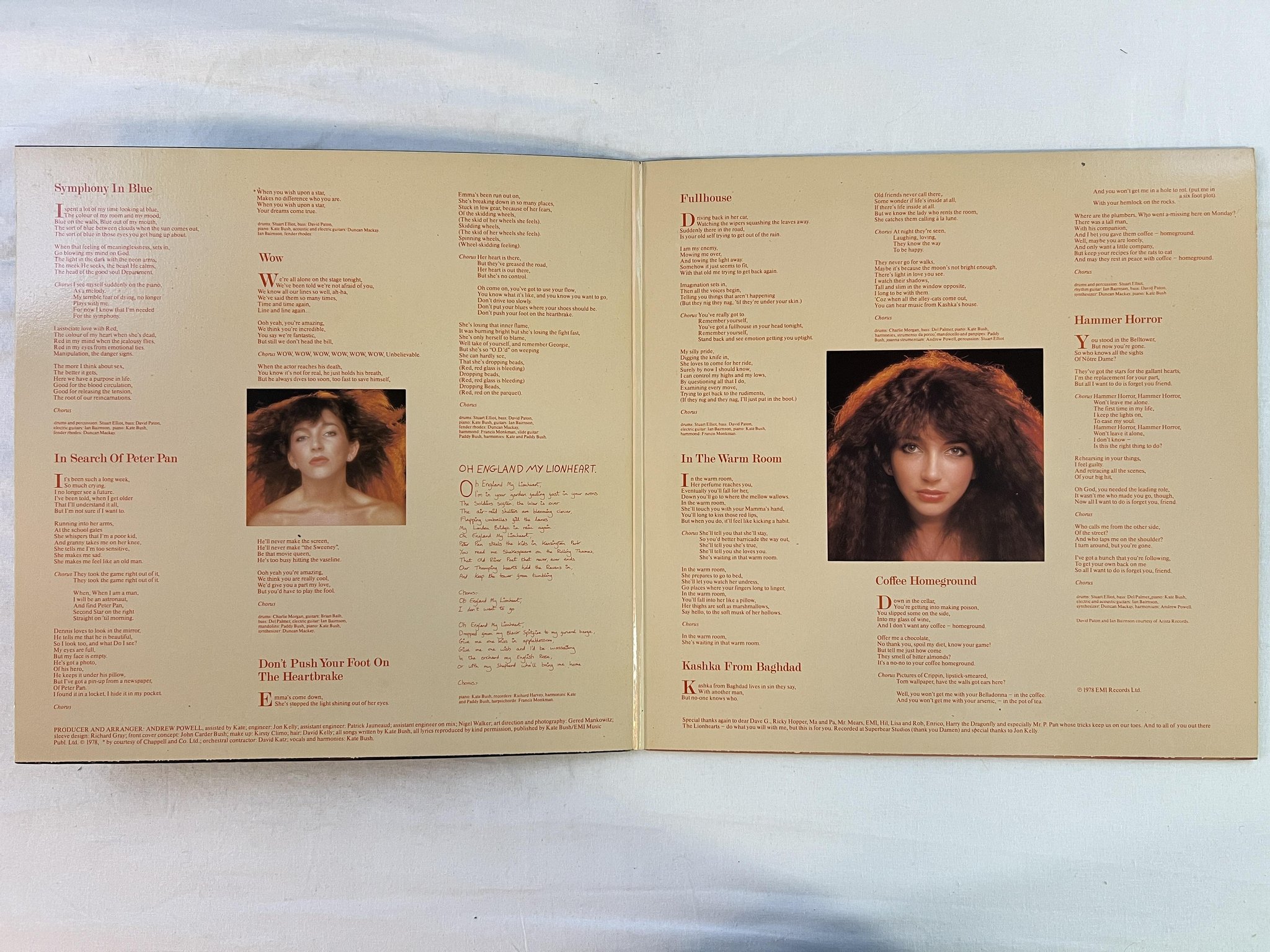 Omslagsbild för skivan KATE BUSH lionheart LP -78 Can HARVEST STAO 6456