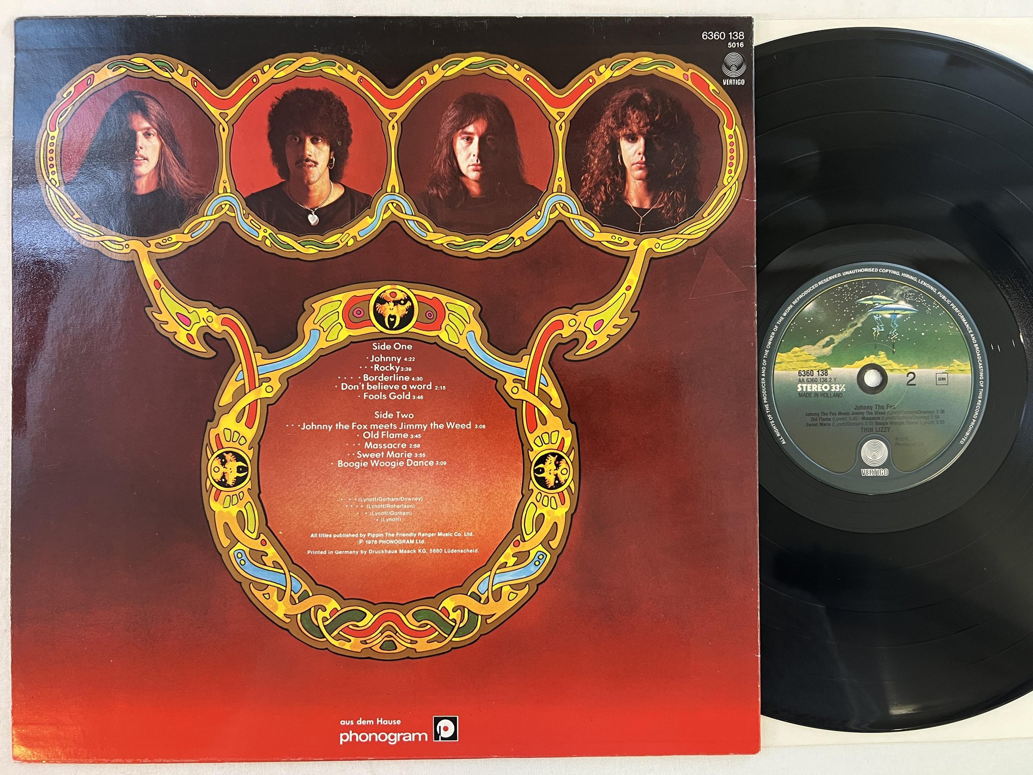 Omslagsbild för skivan NAZARETH johnny the fox LP Ger VERTIGO 6360 138