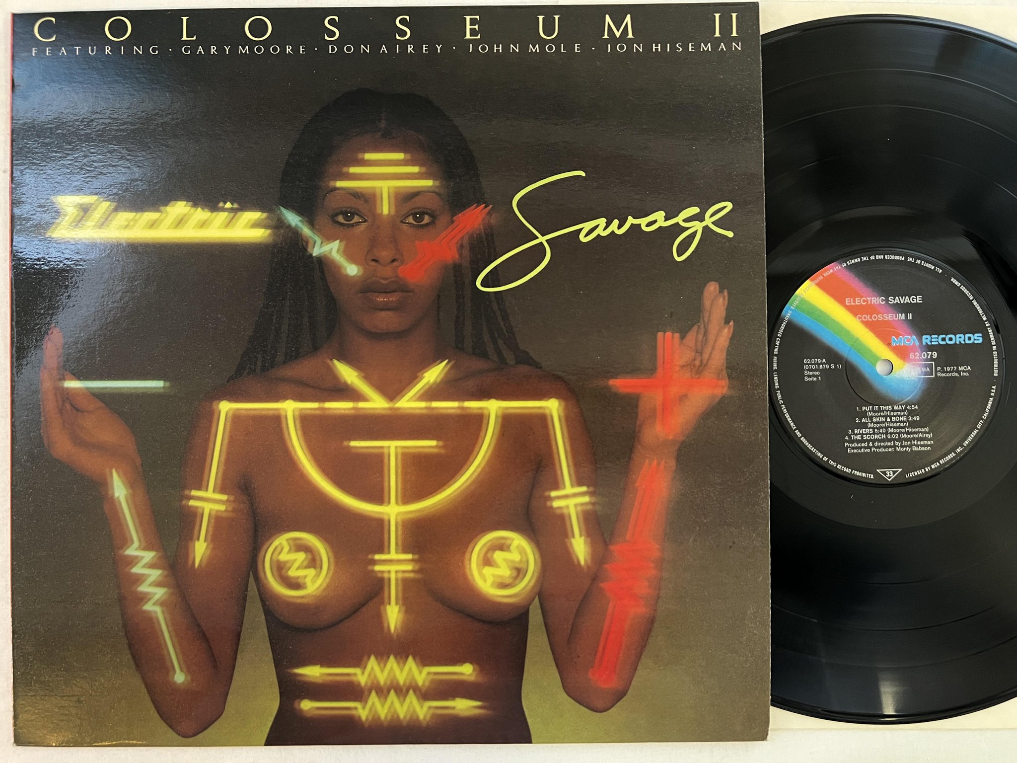 Omslagsbild för skivan COLUSSEUM II Electric Savage LP -77 Ger MCA 62079