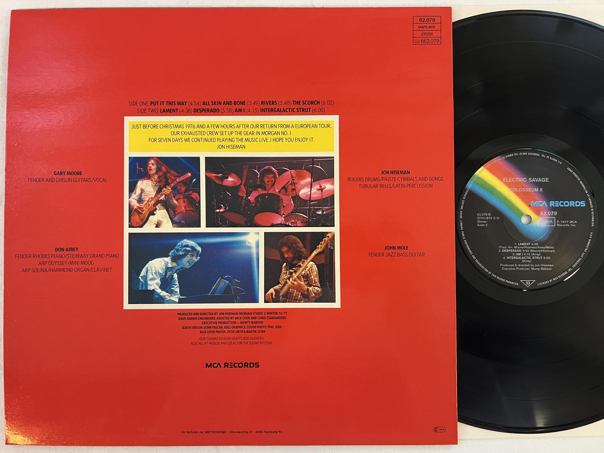 Omslagsbild för skivan COLUSSEUM II Electric Savage LP -77 Ger MCA 62079