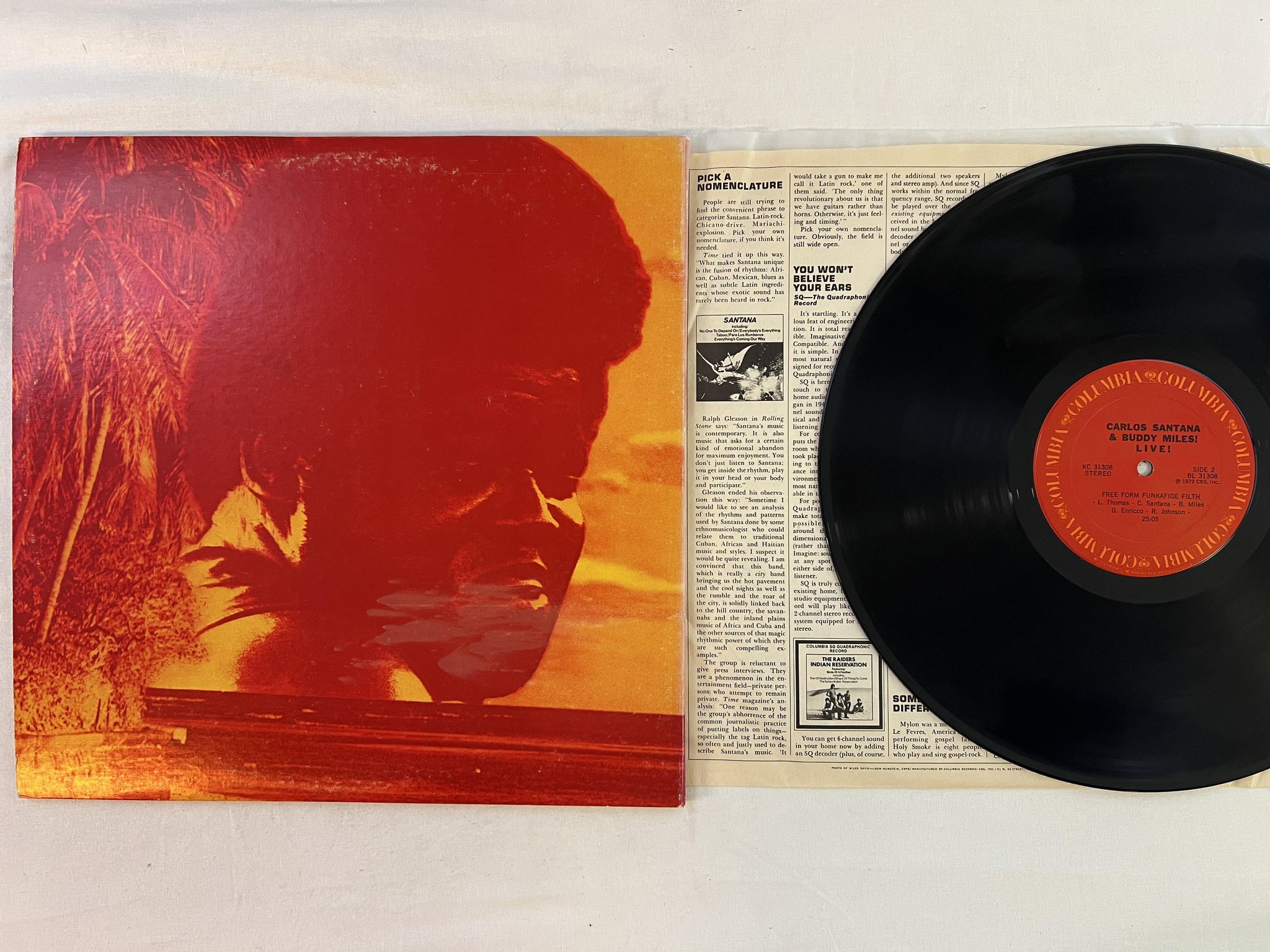 Omslagsbild för skivan SANTANA & BUDDY MILES live! LP -72 US COLUMBIA KC 31308