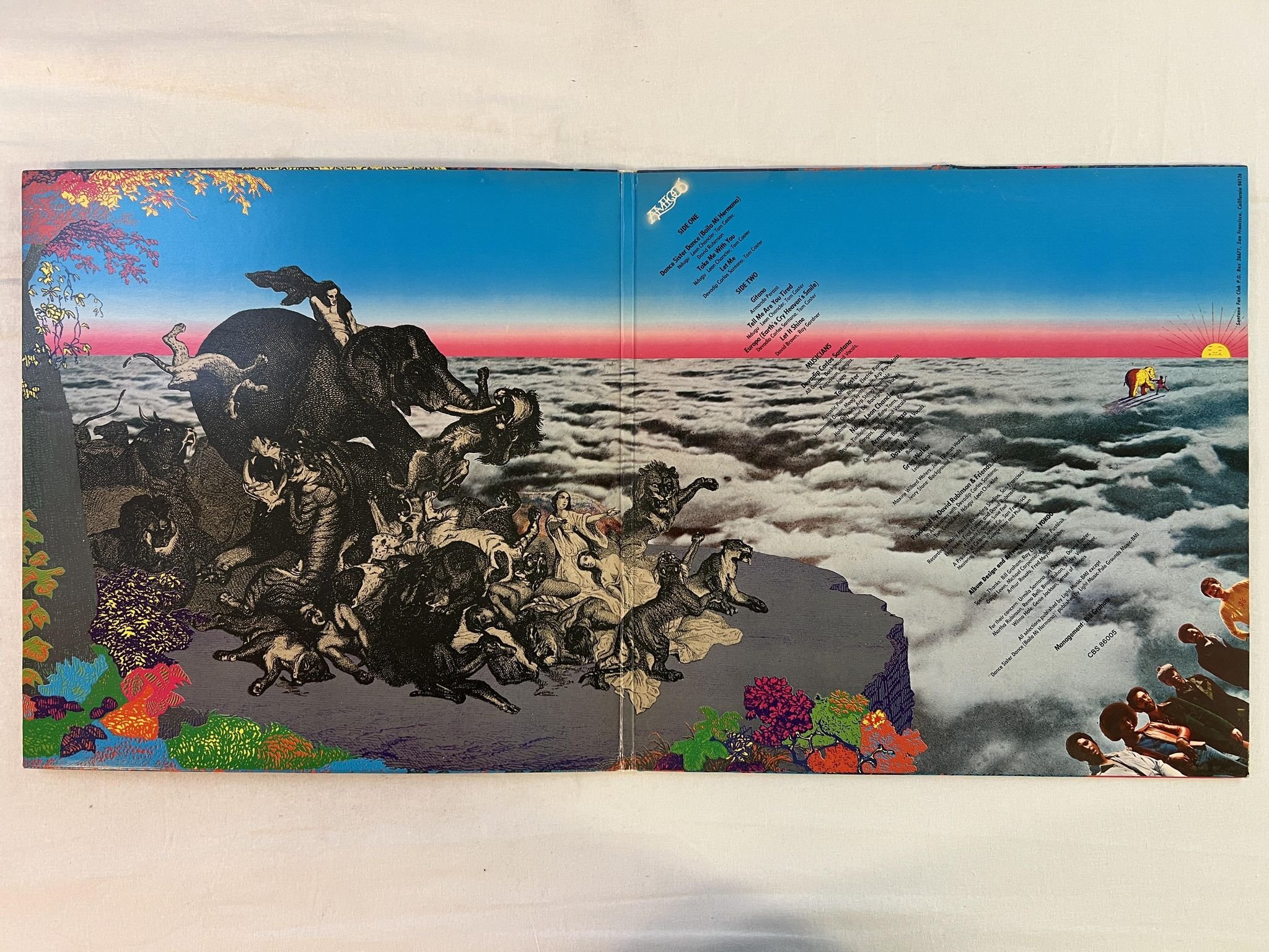 Omslagsbild för skivan SANTANA amigos LP -76 Hol CBS 86005