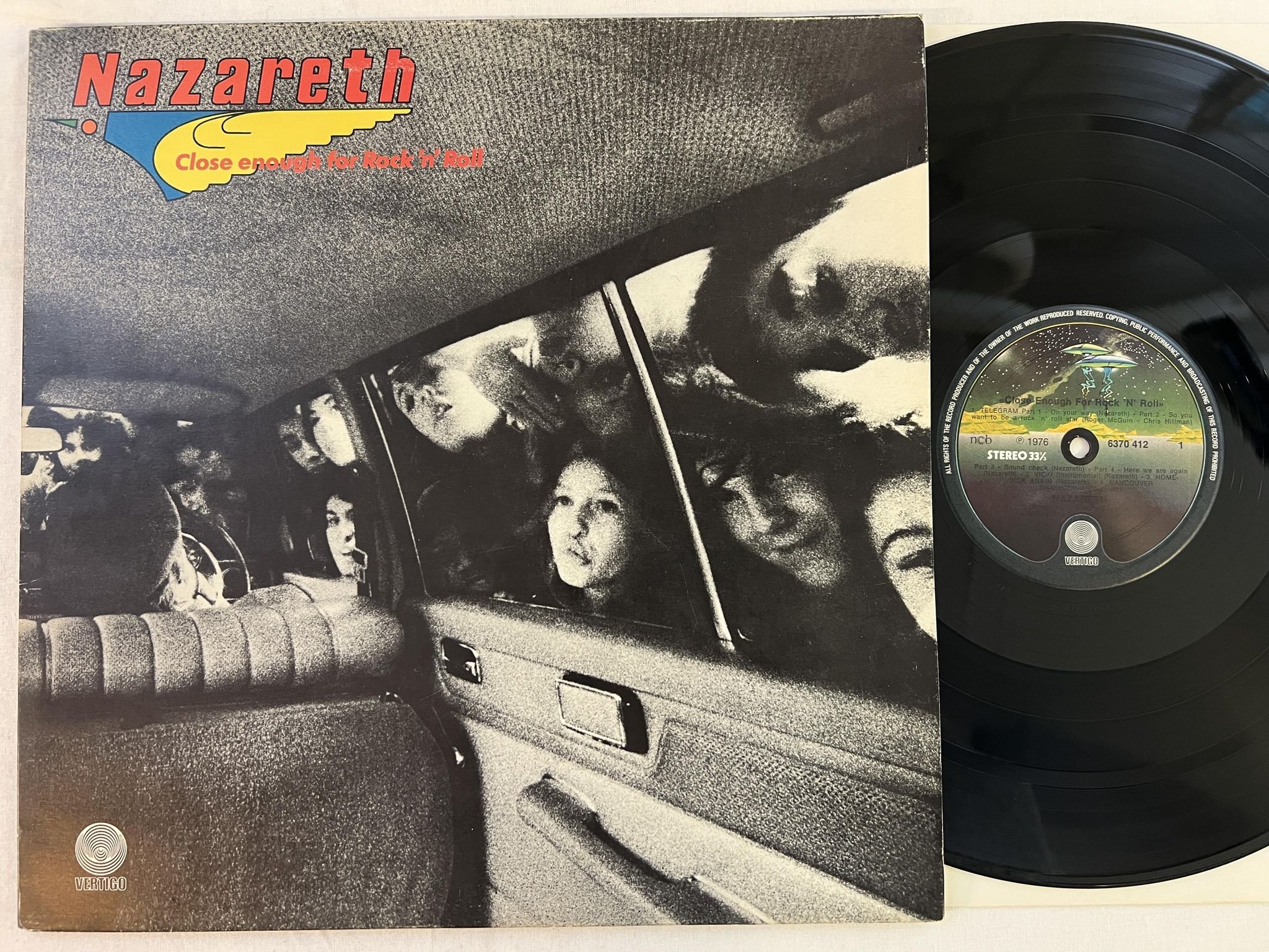 Omslagsbild för skivan NAZARETH Close Enough For Rock 'N' Roll LP -76 ncb VERTIGO 6370 412