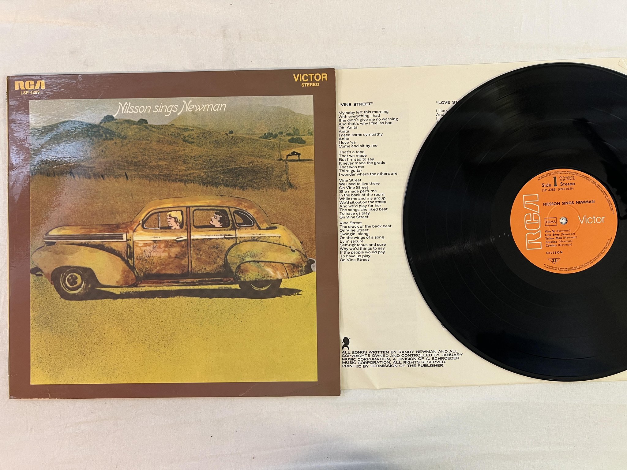 Omslagsbild för skivan NILSSON sings Newman LP Ger RCA LSP 4289