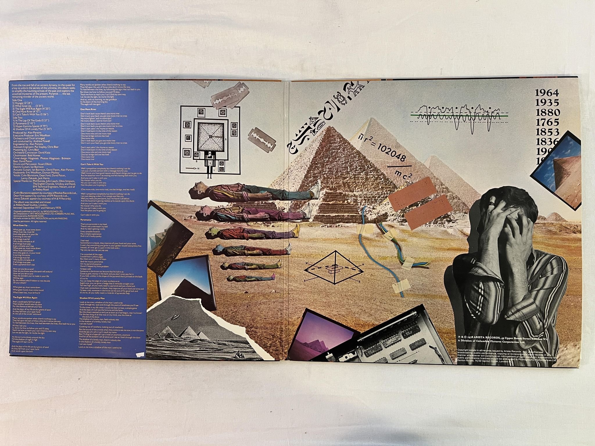 Omslagsbild för skivan ALAN PARSONS PROJECT pyramid LP -78 Swe ARISTA 7C 062-60792 ** BLUE VINYL **