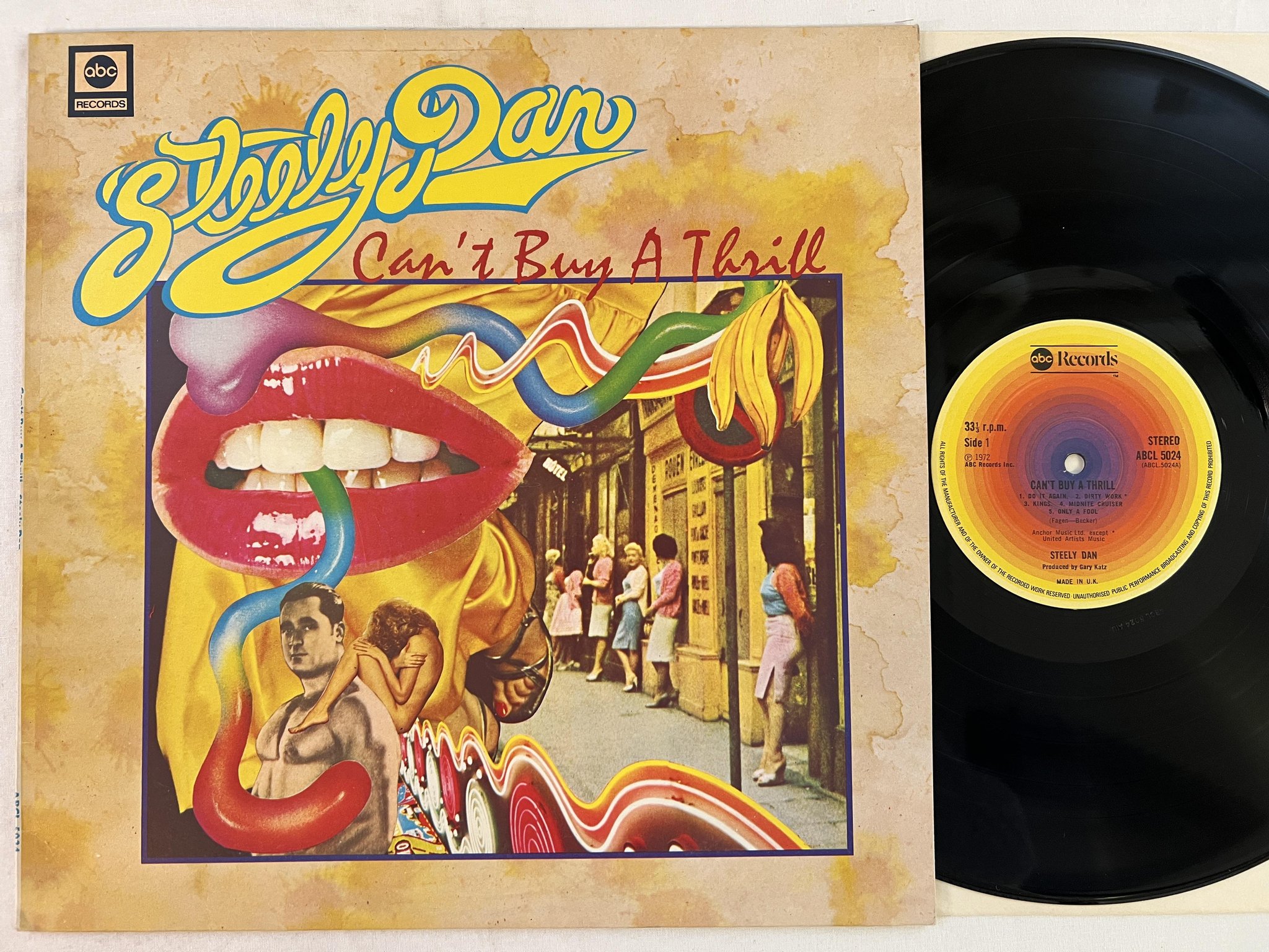 Omslagsbild för skivan STEELY DAN can't buy a thrill LP -72 UK ABC ABCL-5024