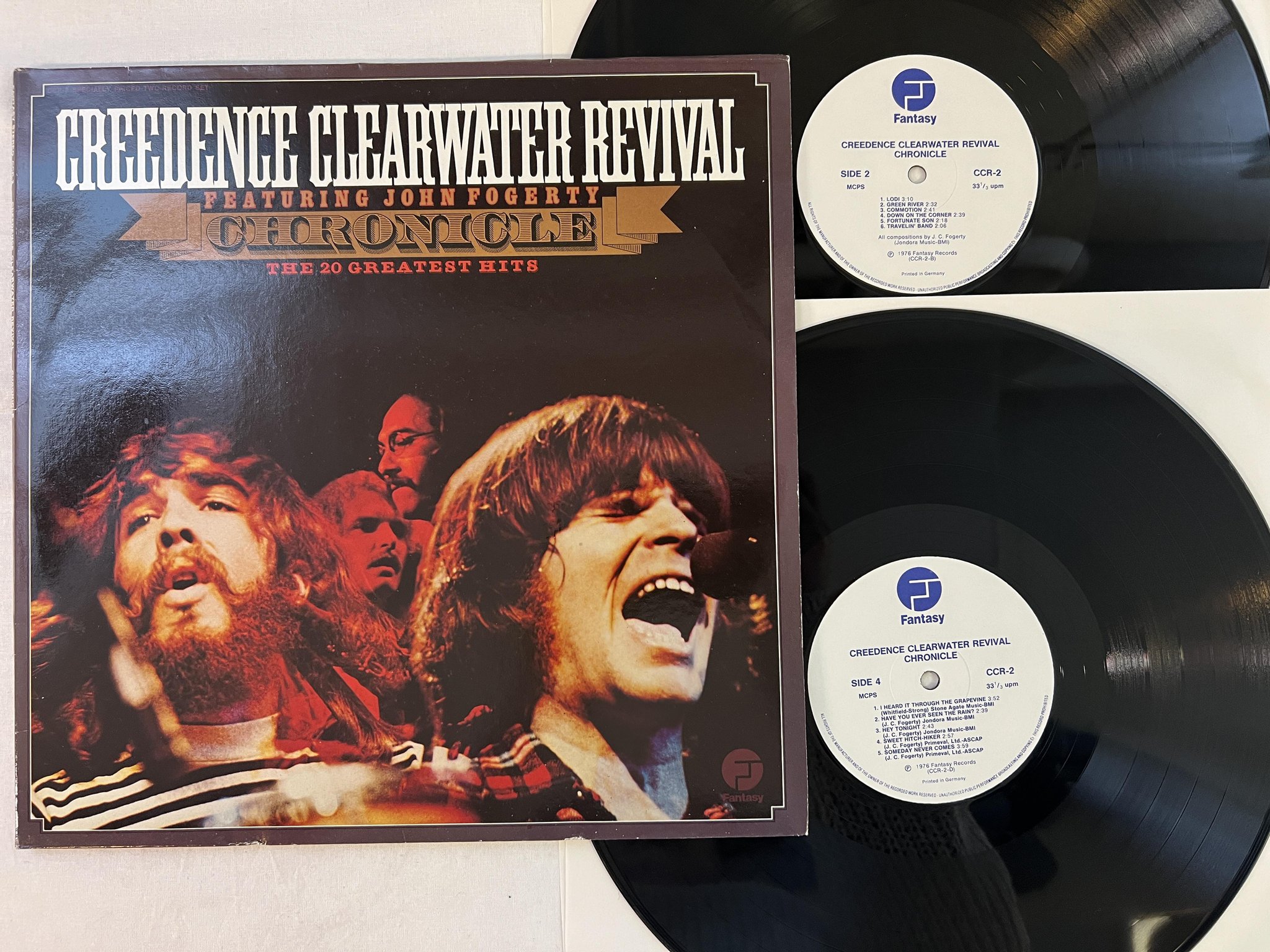 Omslagsbild för skivan CREEDENCE CLEARWATER REVIVAL chronicle 2xLP -76 Ger FANTASY CCR-2