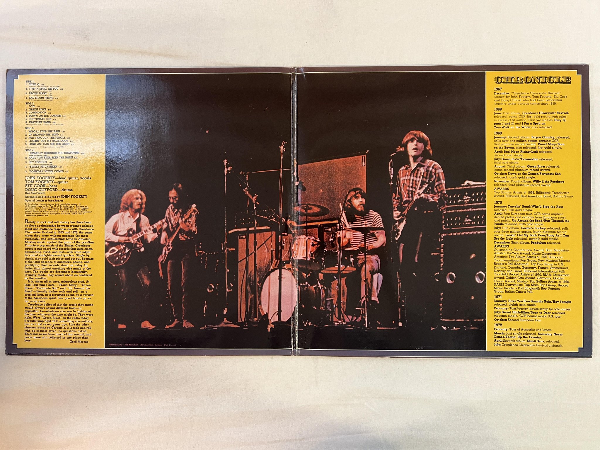 Omslagsbild för skivan CREEDENCE CLEARWATER REVIVAL chronicle 2xLP -76 Ger FANTASY CCR-2