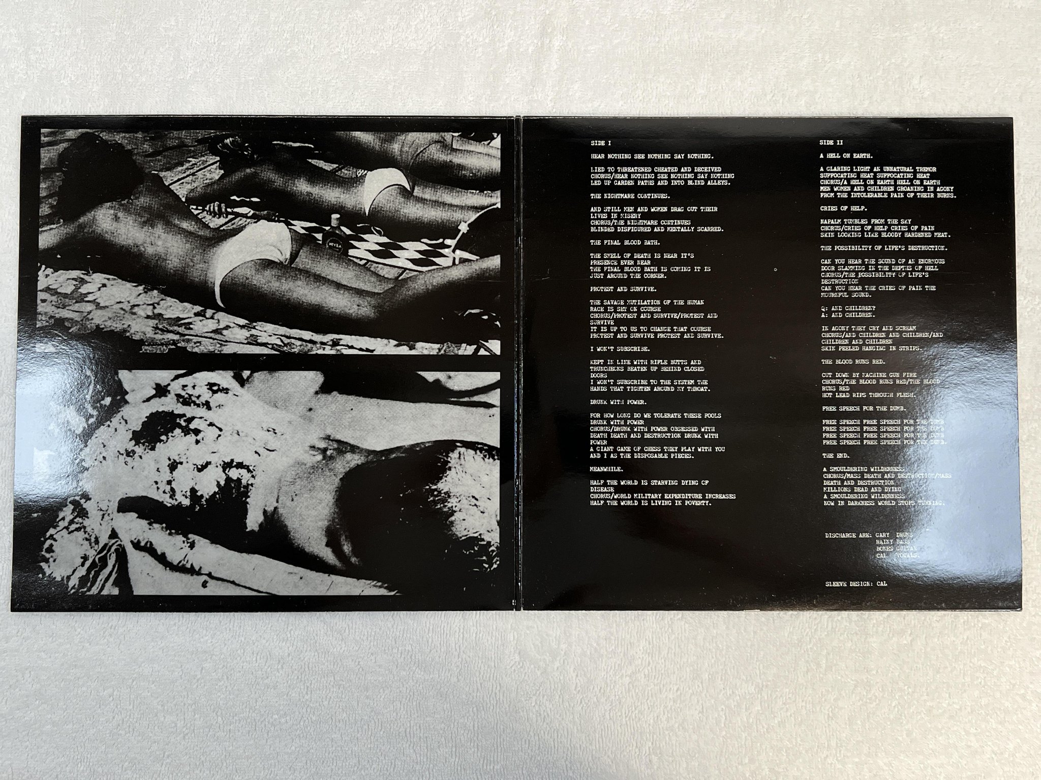 Omslagsbild för skivan DISCHARGE Hear Nothing See Nothing Say Nothing LP -82 UK CLAY LP 3 ** PUNK **