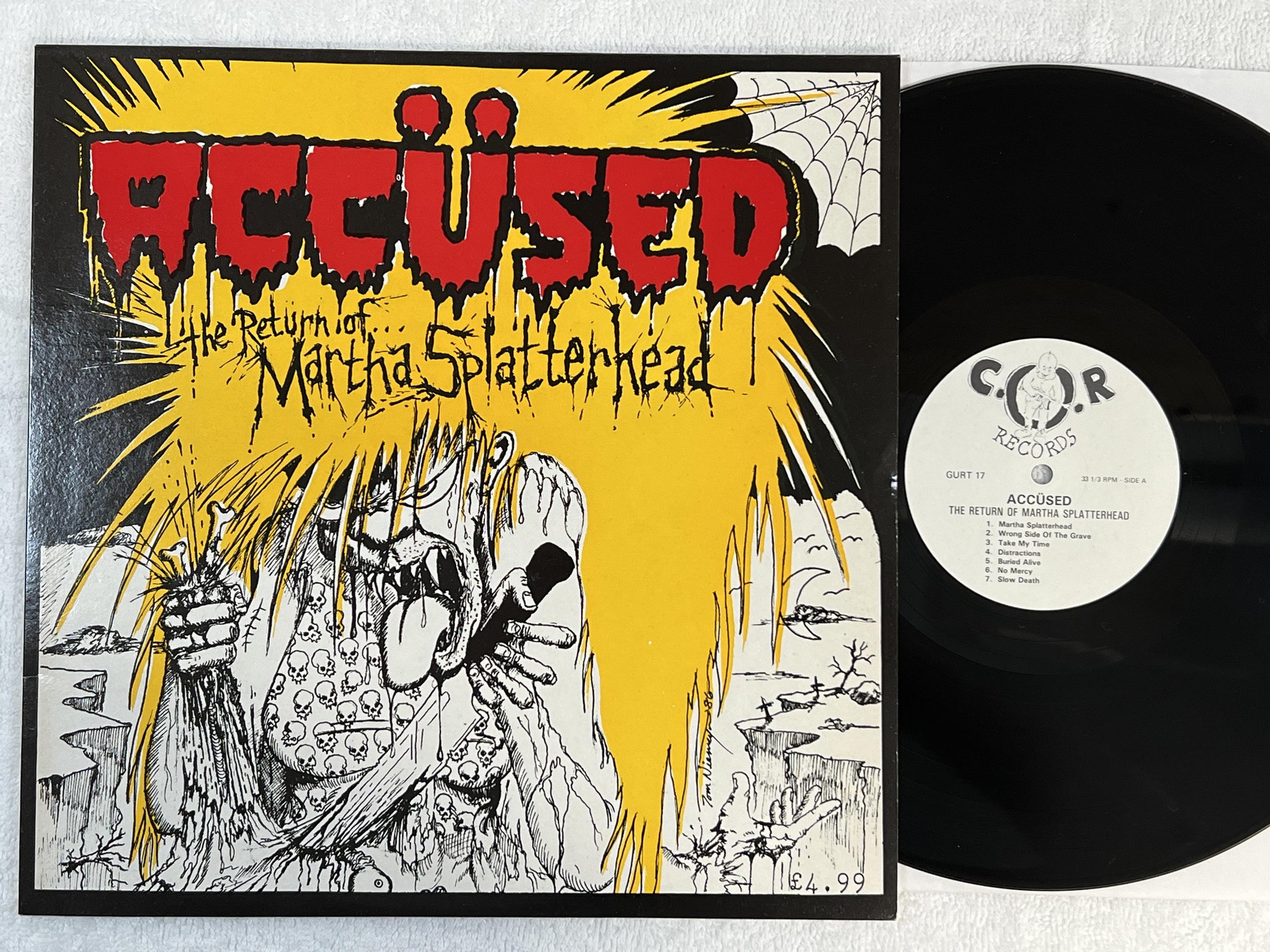 Omslagsbild för skivan ACCÜSED The Return Of... Martha Splatterhead LP -87 UK CURT 17 ** TRASH PUNK **