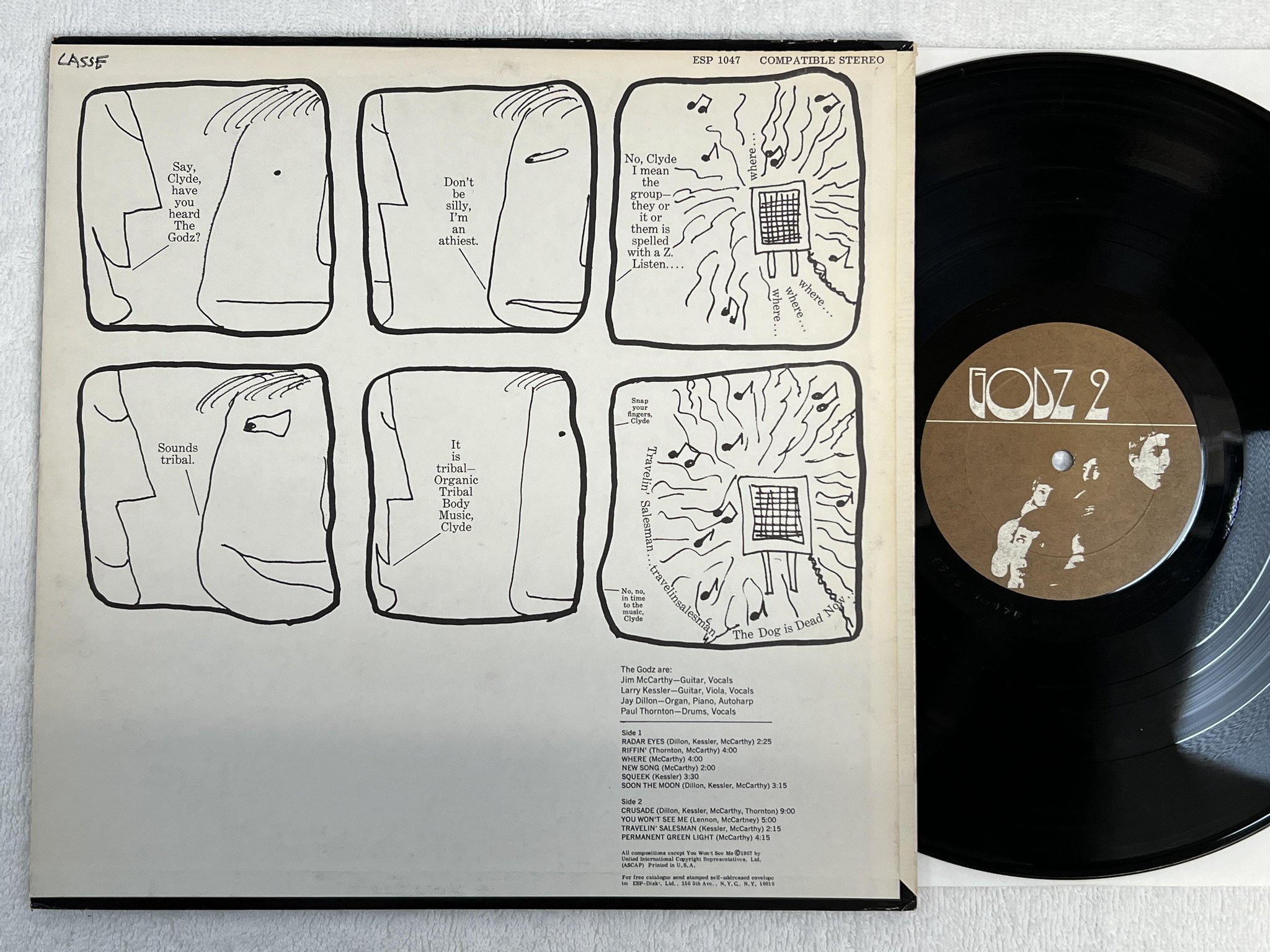 Omslagsbild för skivan THE GODZ Godz 2 LP -67 US ESP Disk ESP 1047 M *** Psych rock ***