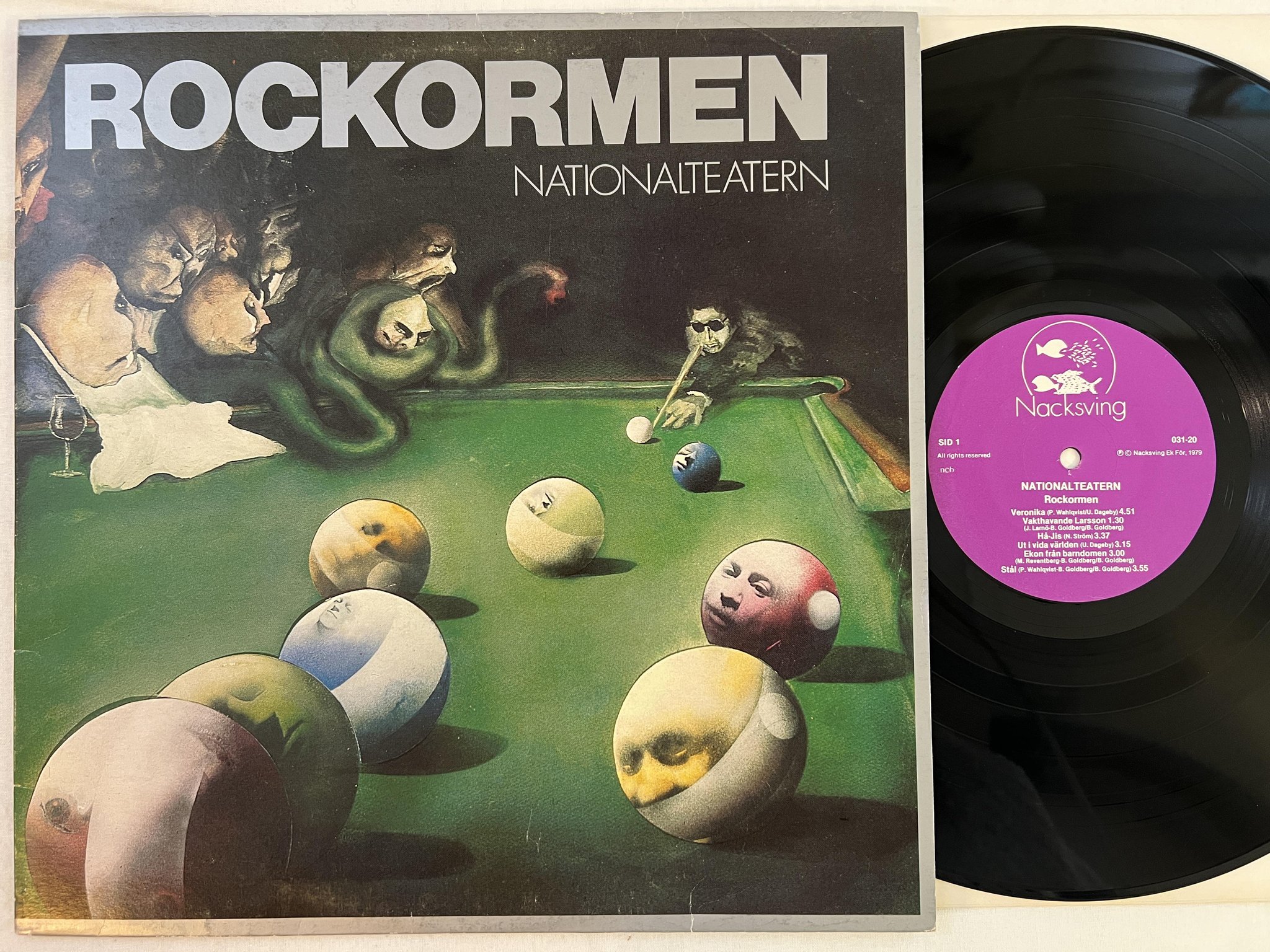 Omslagsbild för skivan NATIONALTEATERN rockormen LP -79 Swe NACKSVING 031-20