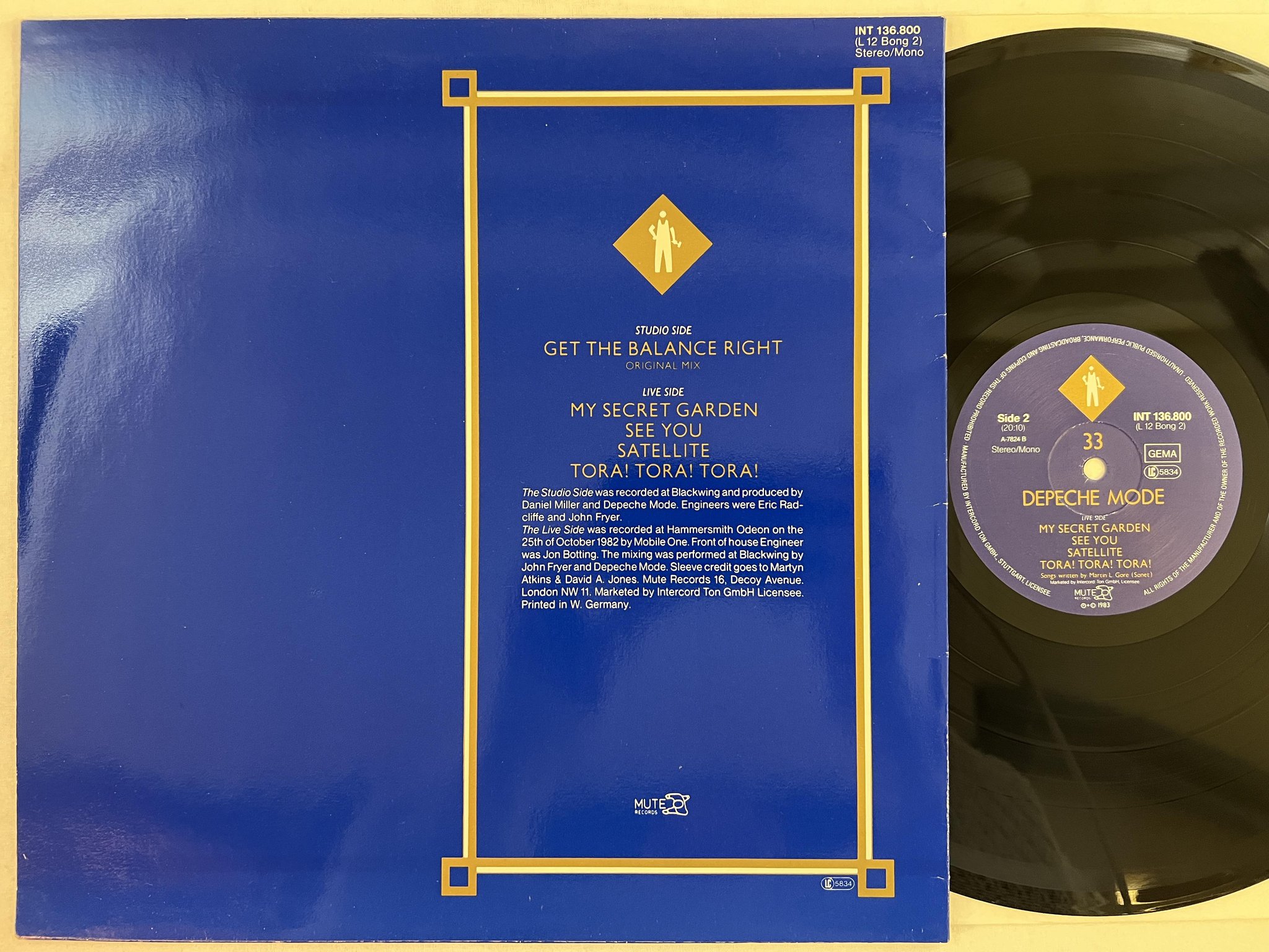 Omslagsbild för skivan DEPECHE MODE get the balance right 12" -83 MUTE INT 136800