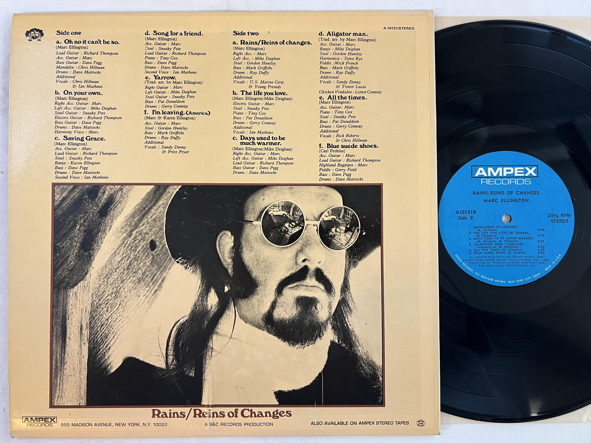 Omslagsbild för skivan MARC ELLINGTON Rains/Reins Of Changes LP -71 US AMPEX A-10131