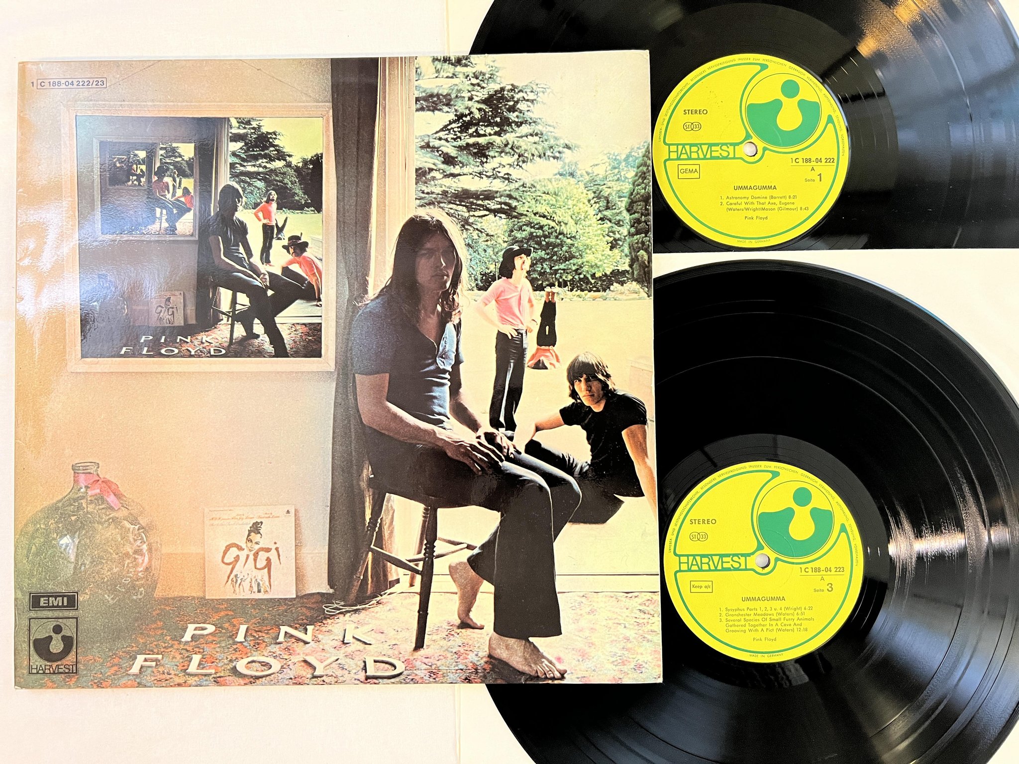 Omslagsbild för skivan PINK FLOYD ummagumma 2xLP Ger HARVEST 1C 188-04222