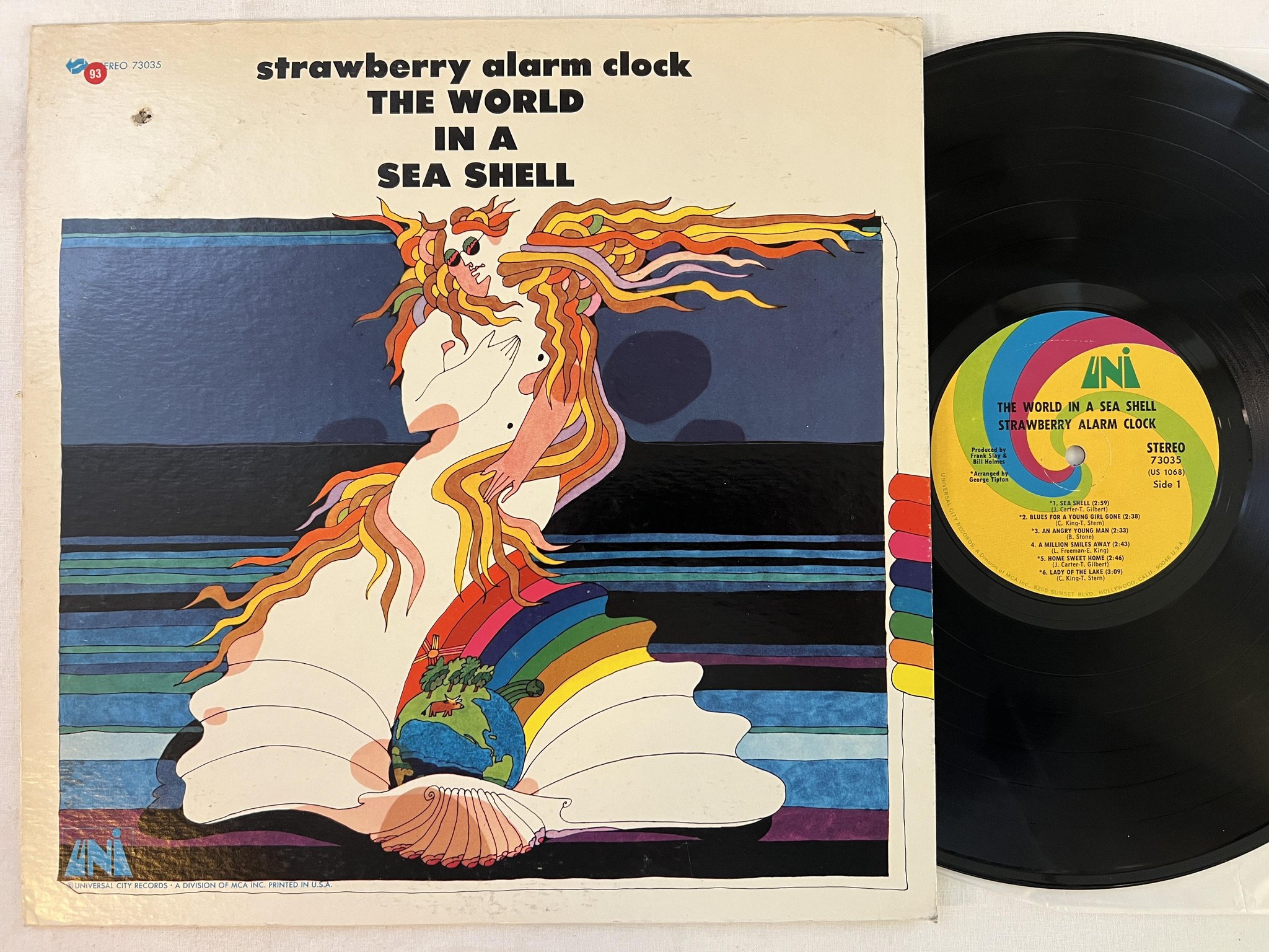 Omslagsbild för skivan STRAWBERRY ALARM CLOCK the world in a sea shell LP -68 US UNI 73035 ** psych **