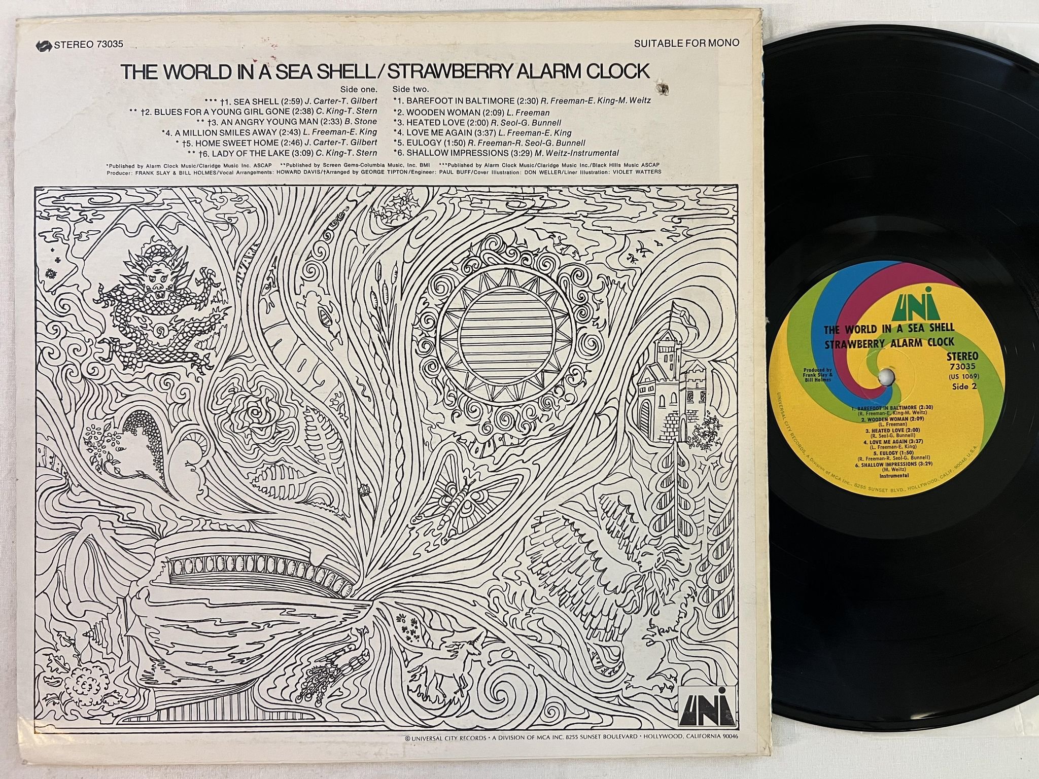 Omslagsbild för skivan STRAWBERRY ALARM CLOCK the world in a sea shell LP -68 US UNI 73035 ** psych **