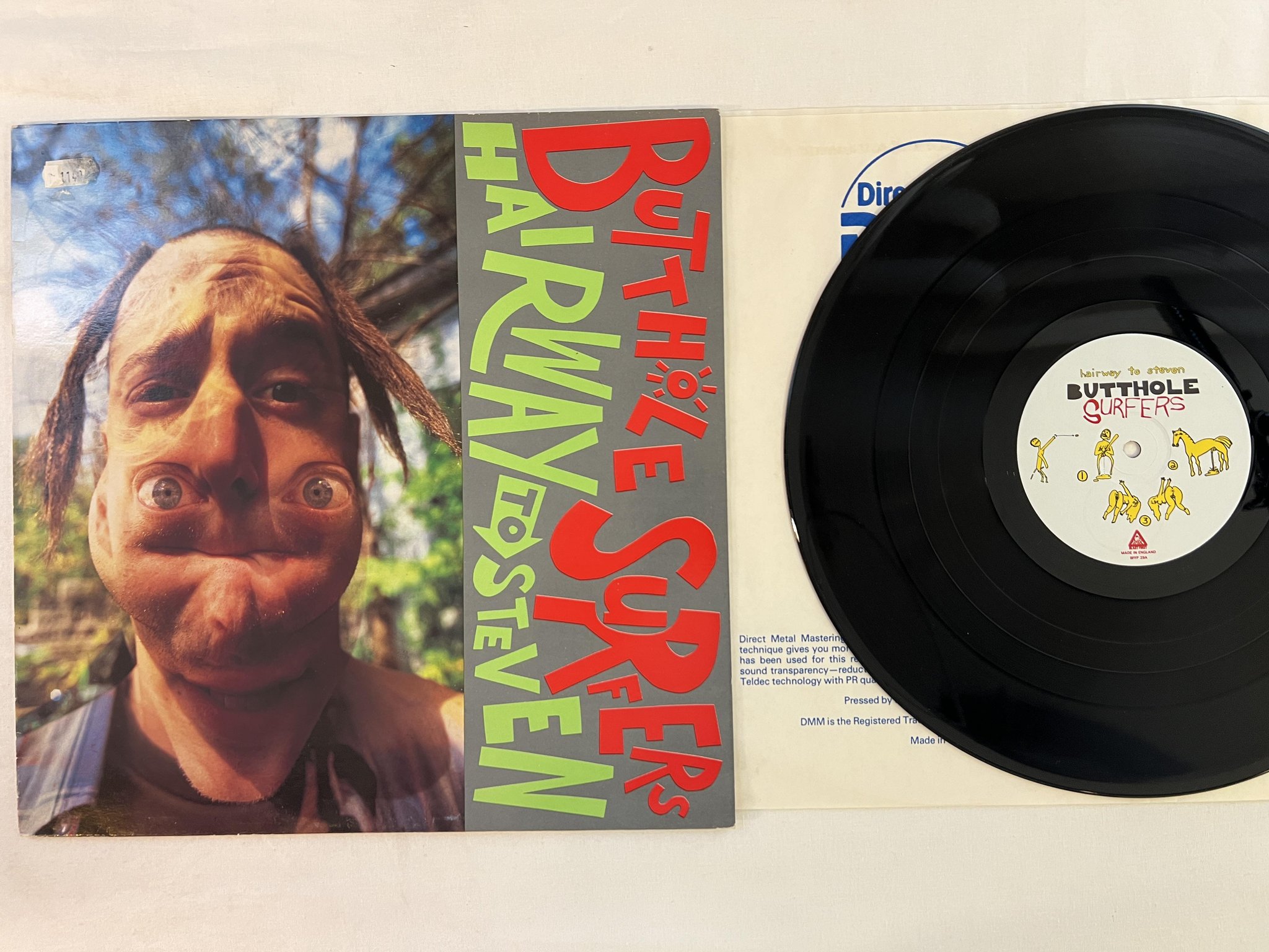 Omslagsbild för skivan BUTTHOLE SURFERS Hairway To Steven LP -88 UK blast first bffp 29
