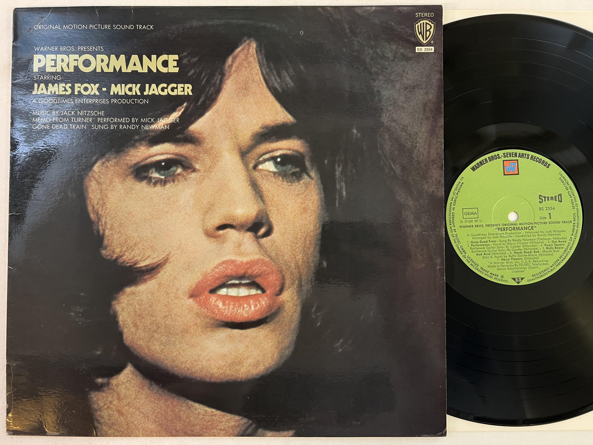 Omslagsbild för skivan V/A Performance: Original Motion Picture Sound Track LP -70 Ger WARNER BS 2554