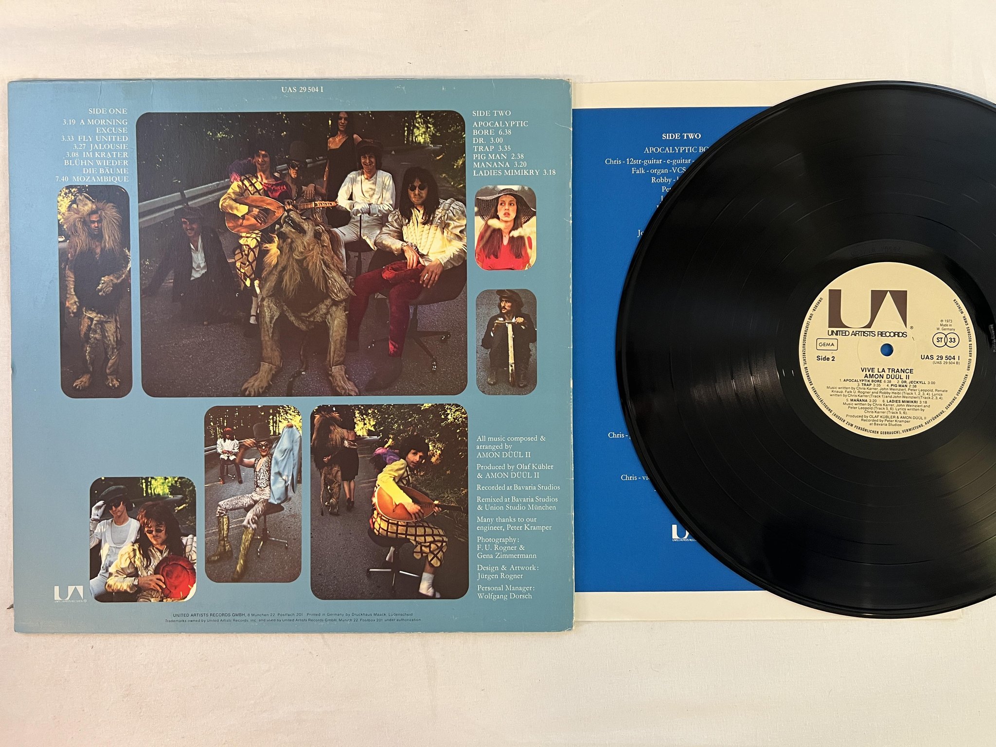 Omslagsbild för skivan AMON DUUL II vive la trance LP -73 Ger UNITED UAS 29 504 I ** krautrock **