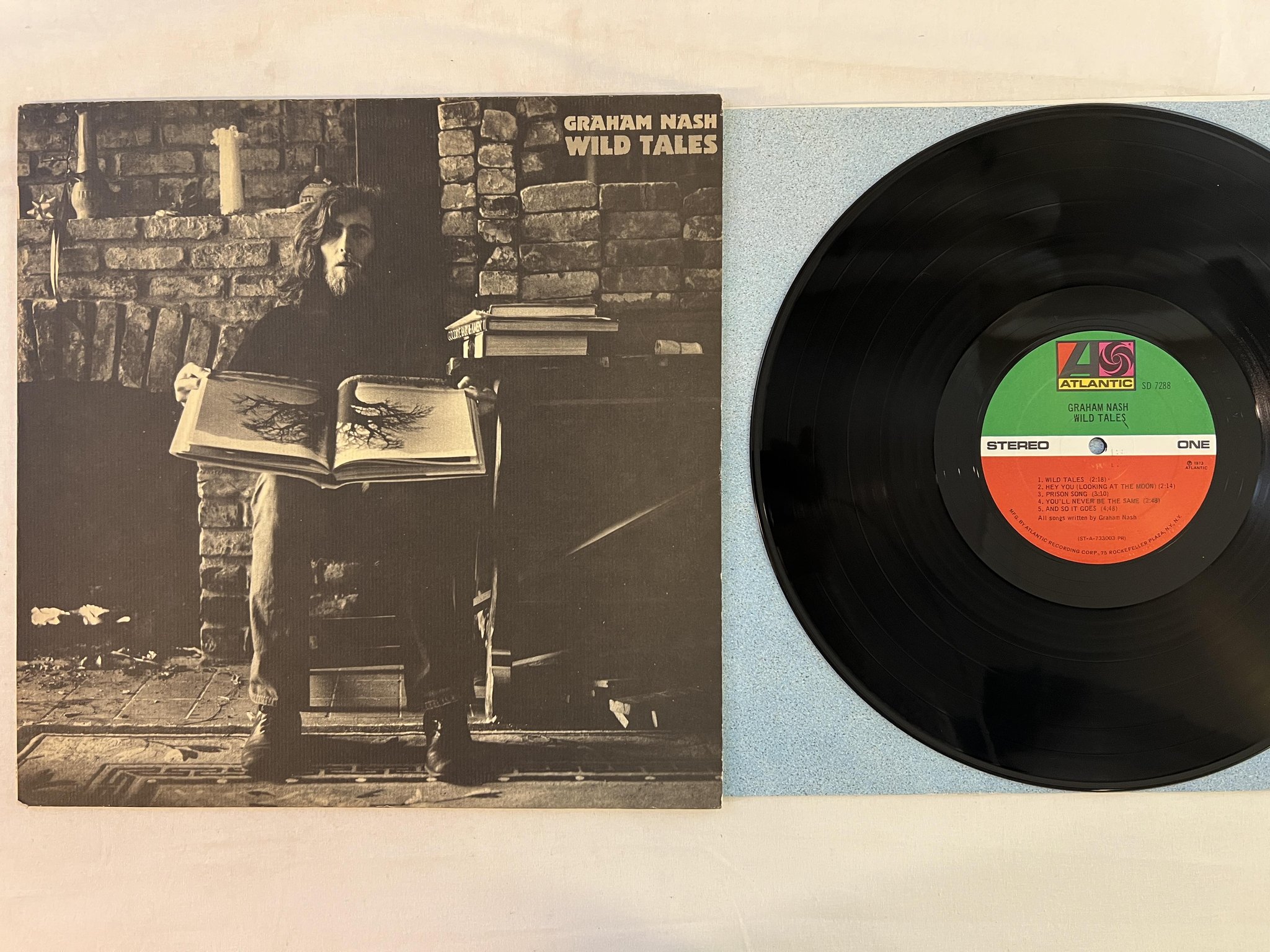 Omslagsbild för skivan GRAHAM NASH wild tales LP -73 US ATLANTIC SD 7288