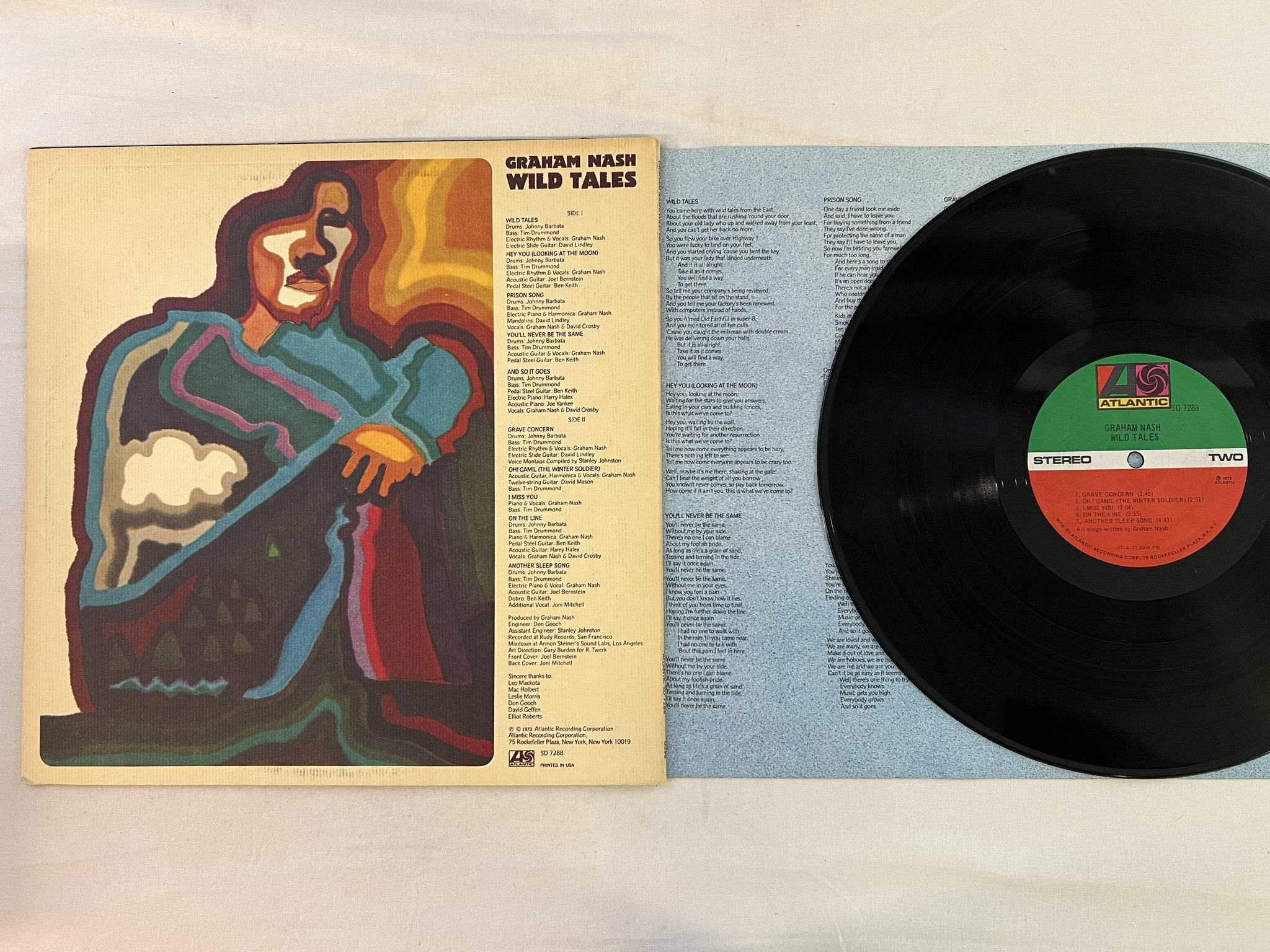 Omslagsbild för skivan GRAHAM NASH wild tales LP -73 US ATLANTIC SD 7288