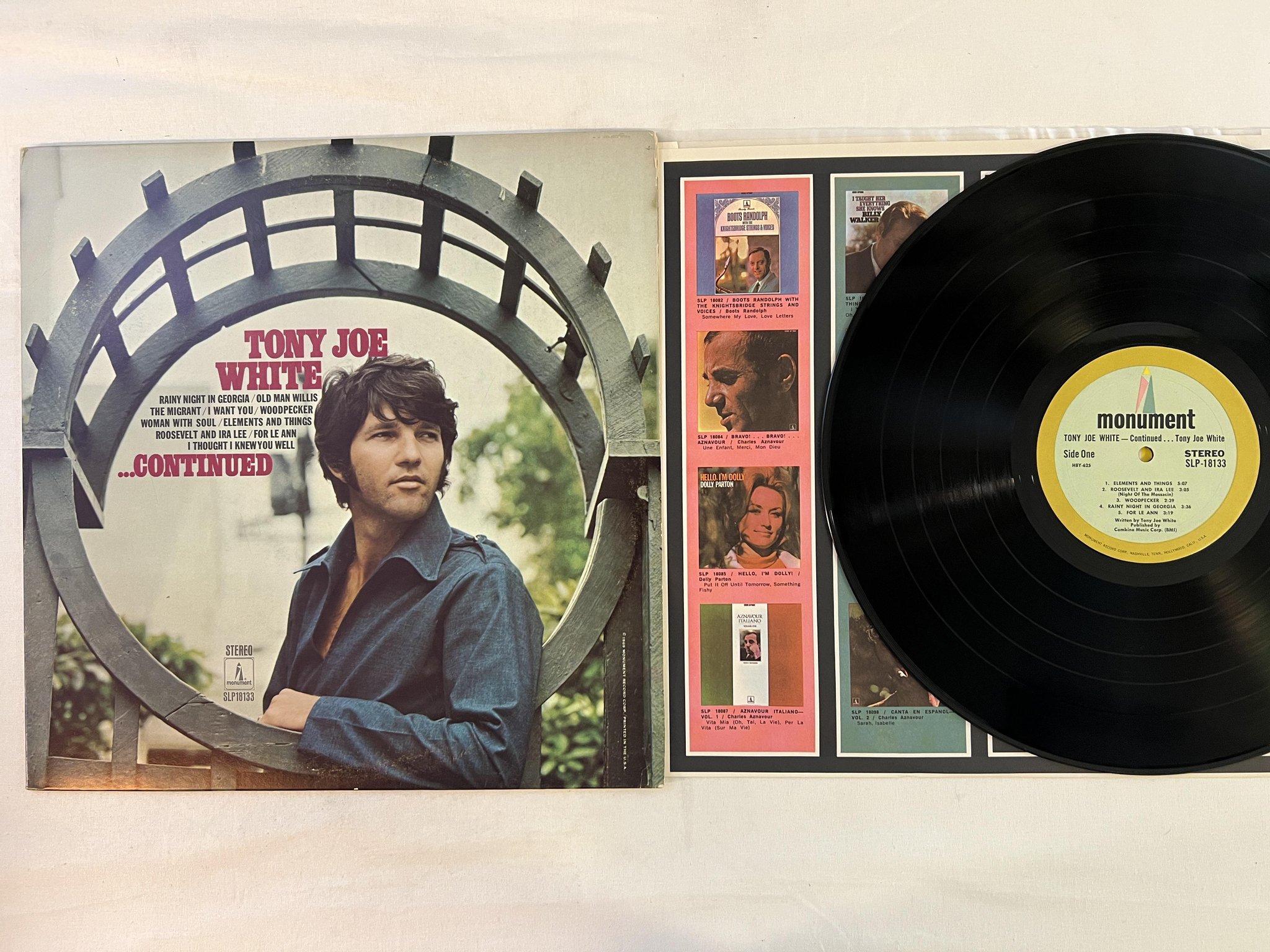 Omslagsbild för skivan TONY JOE WHITE continued LP -69 US MONUMENT SLP18133