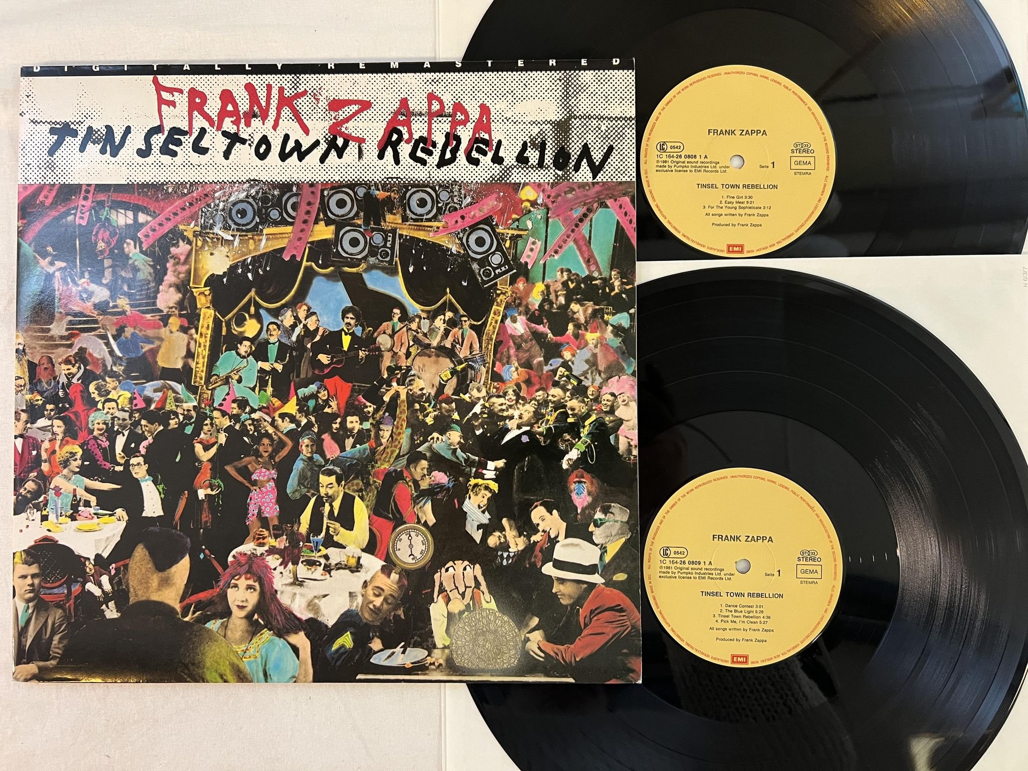 Omslagsbild för skivan FRANK ZAPPA tinsel town rebellion LP -81 Ger EMI 1C 164-2608091