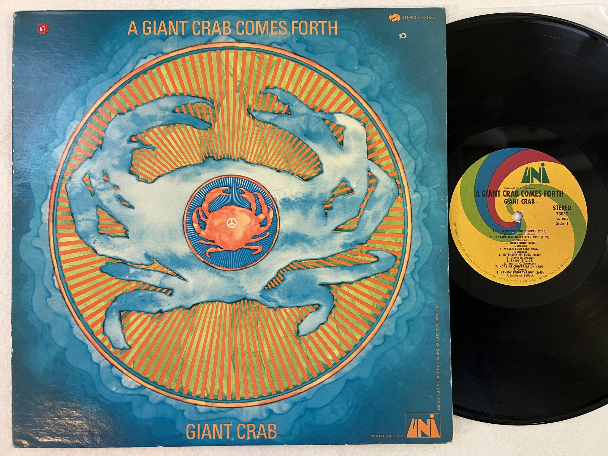 Omslagsbild för skivan GIANT CRAB a giant crab comes forth LP -68 US UNI 73037 ** Psych / soul **