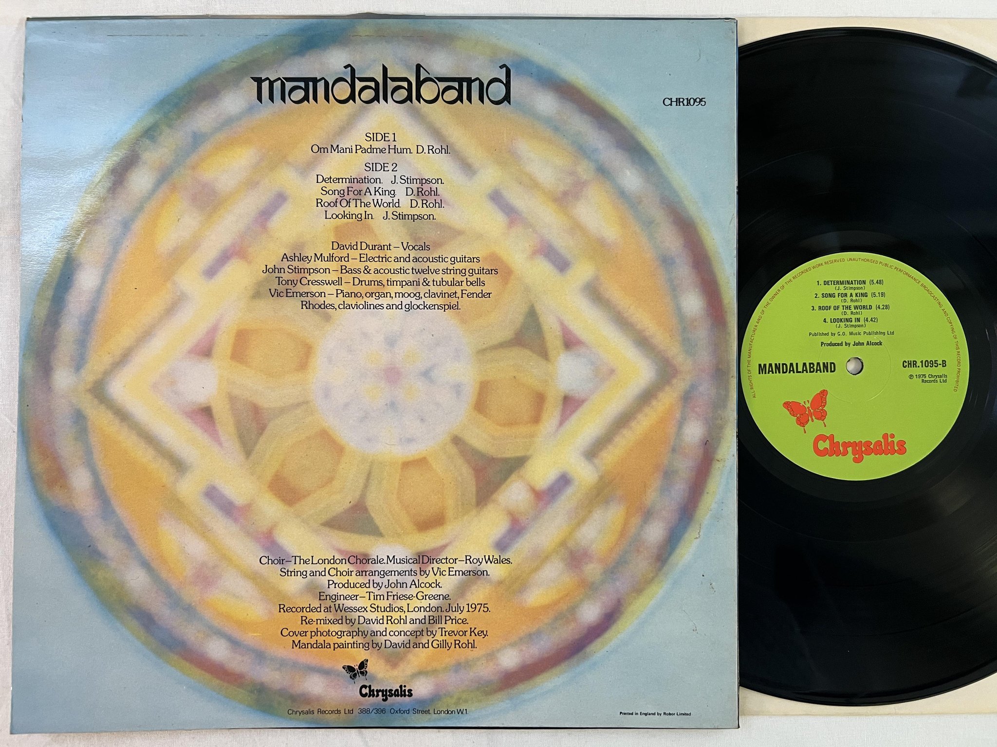 Omslagsbild för skivan MANDALABAND s/t LP -75 UK CHRYSALIS CHR 1095
