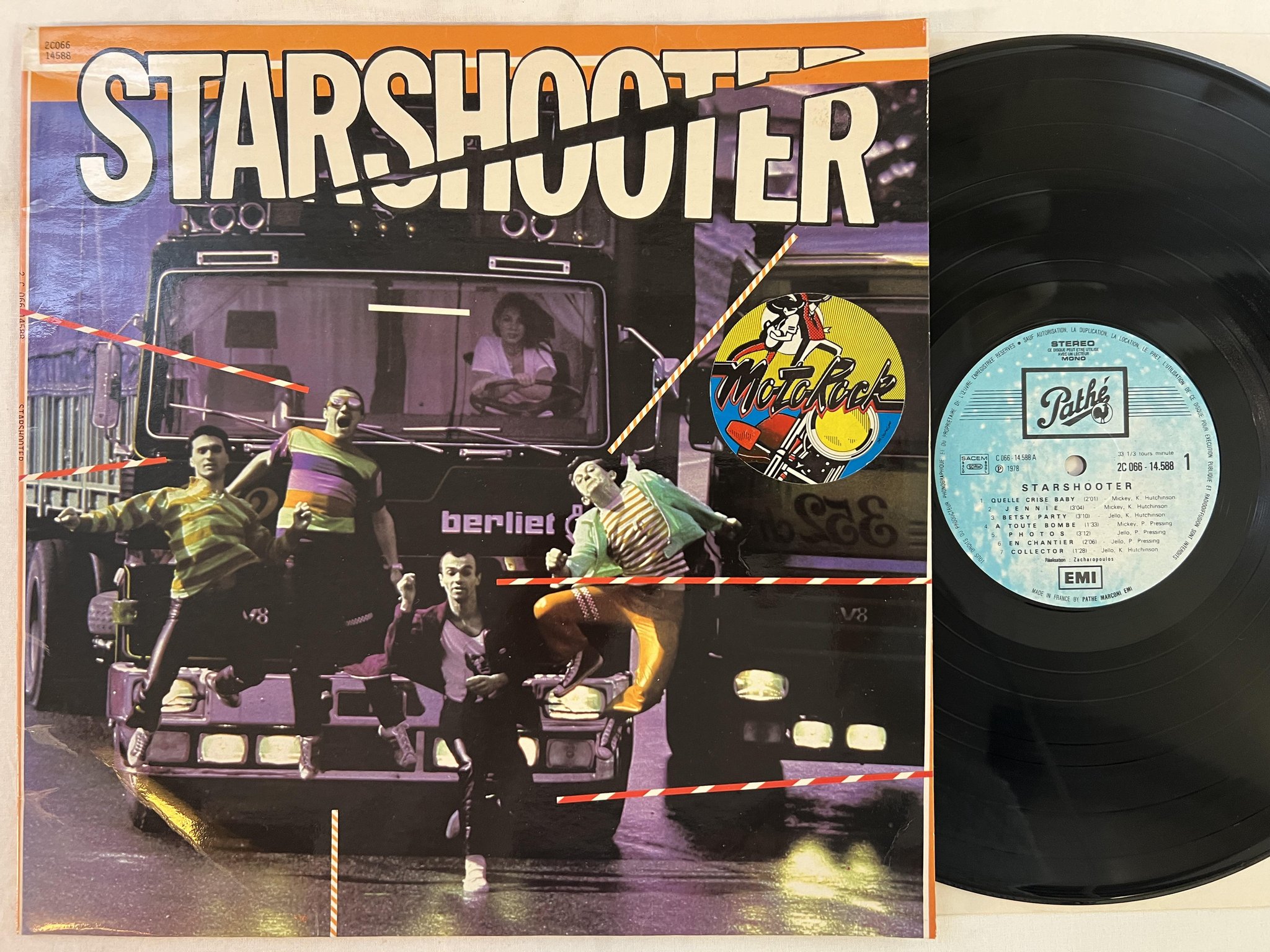 Omslagsbild för skivan STARSHOOTER s/t LP -78 Fra PATHE 2C 066-14588 ** PUNK ROCK **