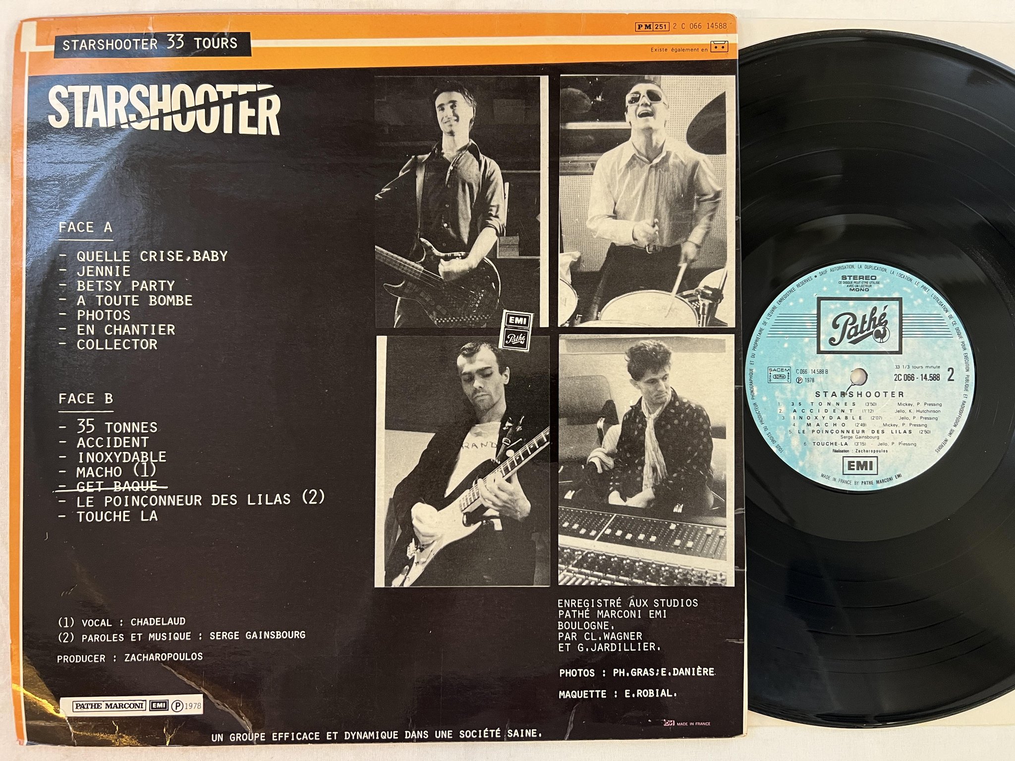 Omslagsbild för skivan STARSHOOTER s/t LP -78 Fra PATHE 2C 066-14588 ** PUNK ROCK **