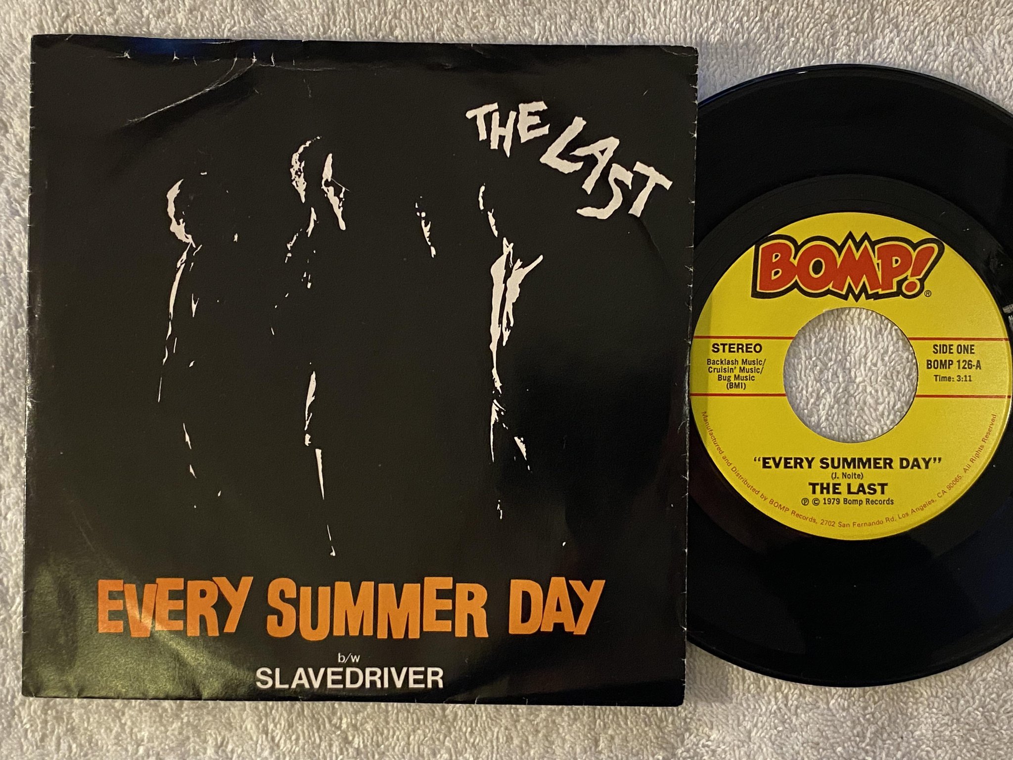 Omslagsbild för skivan THE LAST Every Summer Day 7" 79 US BOMP! BOMP 126 ** power pop **