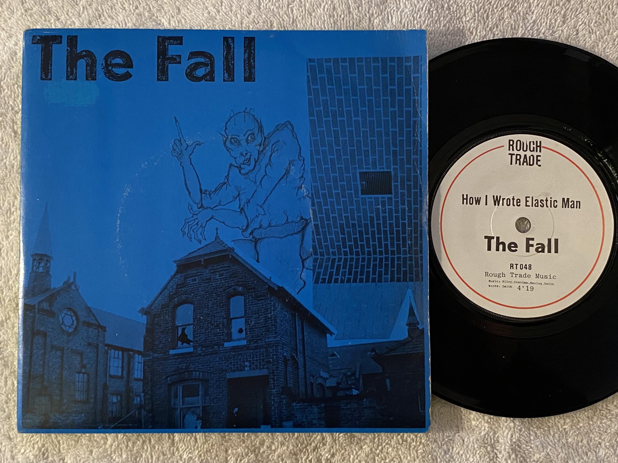 Omslagsbild för skivan THE FALL How I Wrote 'Elastic Man' 7" -80 UK ROUGH TRADE RT 048