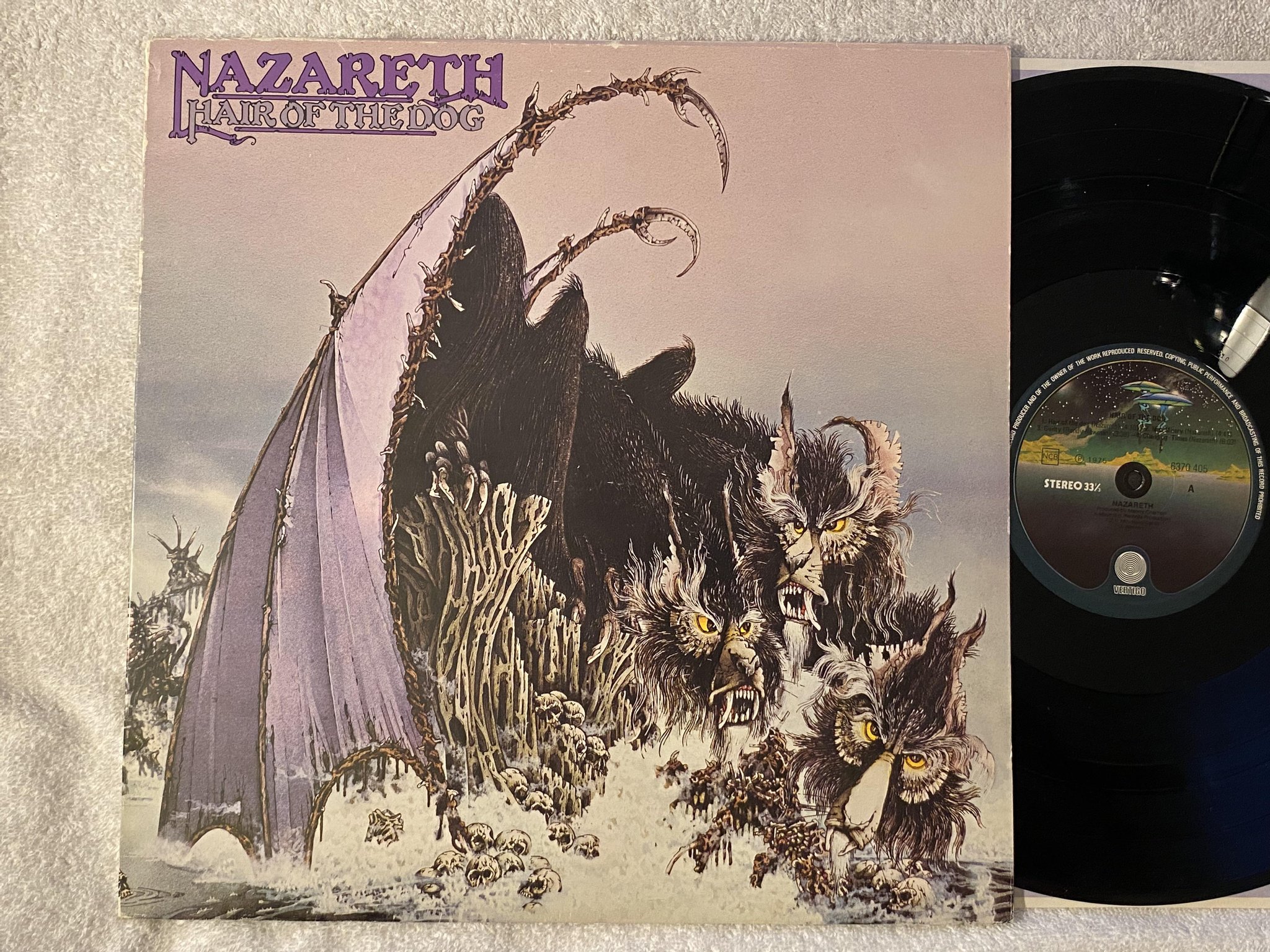 Omslagsbild för skivan NAZARETH hair of the dog LP -75 ncb VERTIGO 6370 405