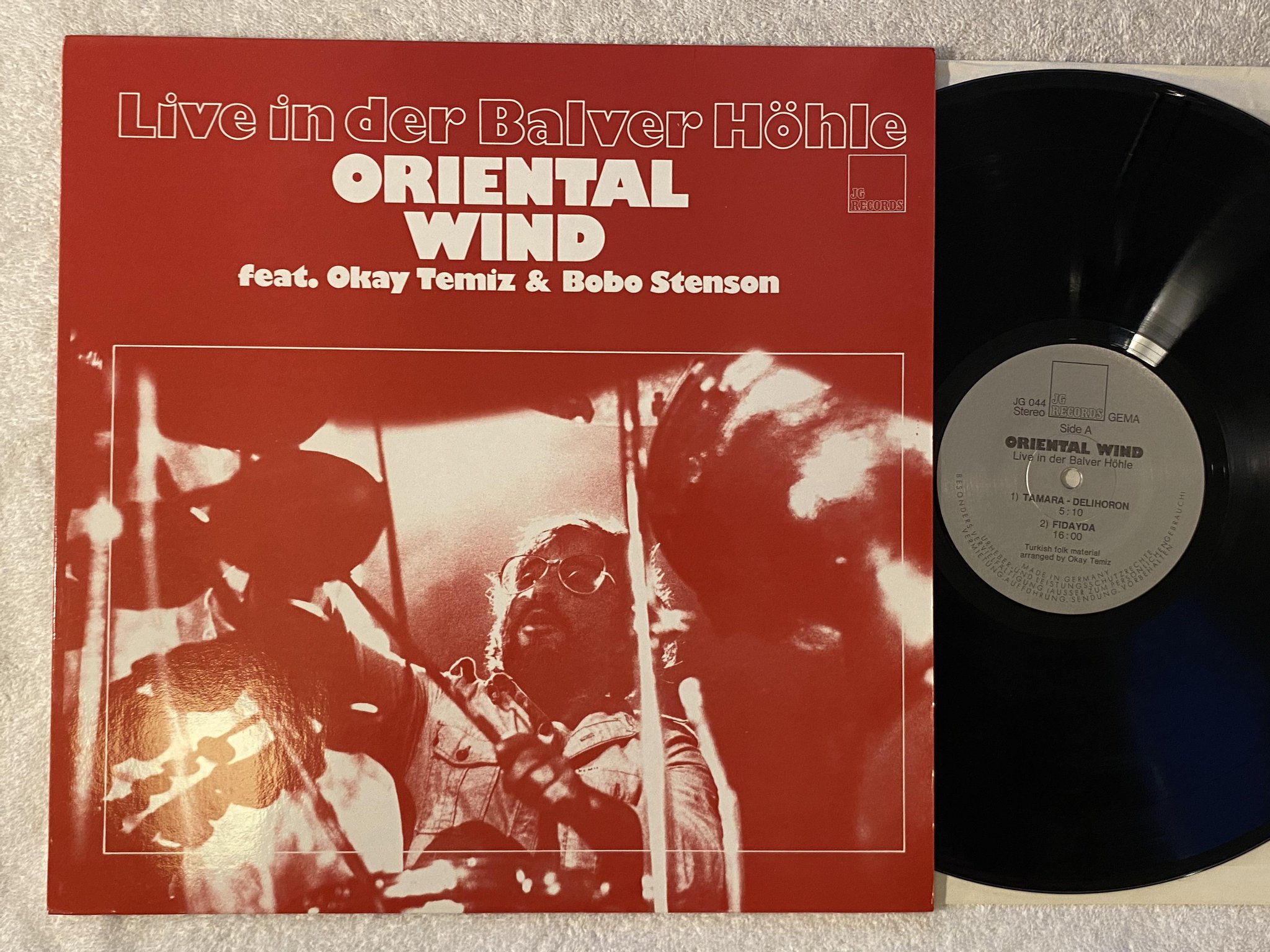Omslagsbild för skivan ORIENTAL WIND live in der Balver Höhle LP -78 Ger JG 044 OKAY TEMIZ