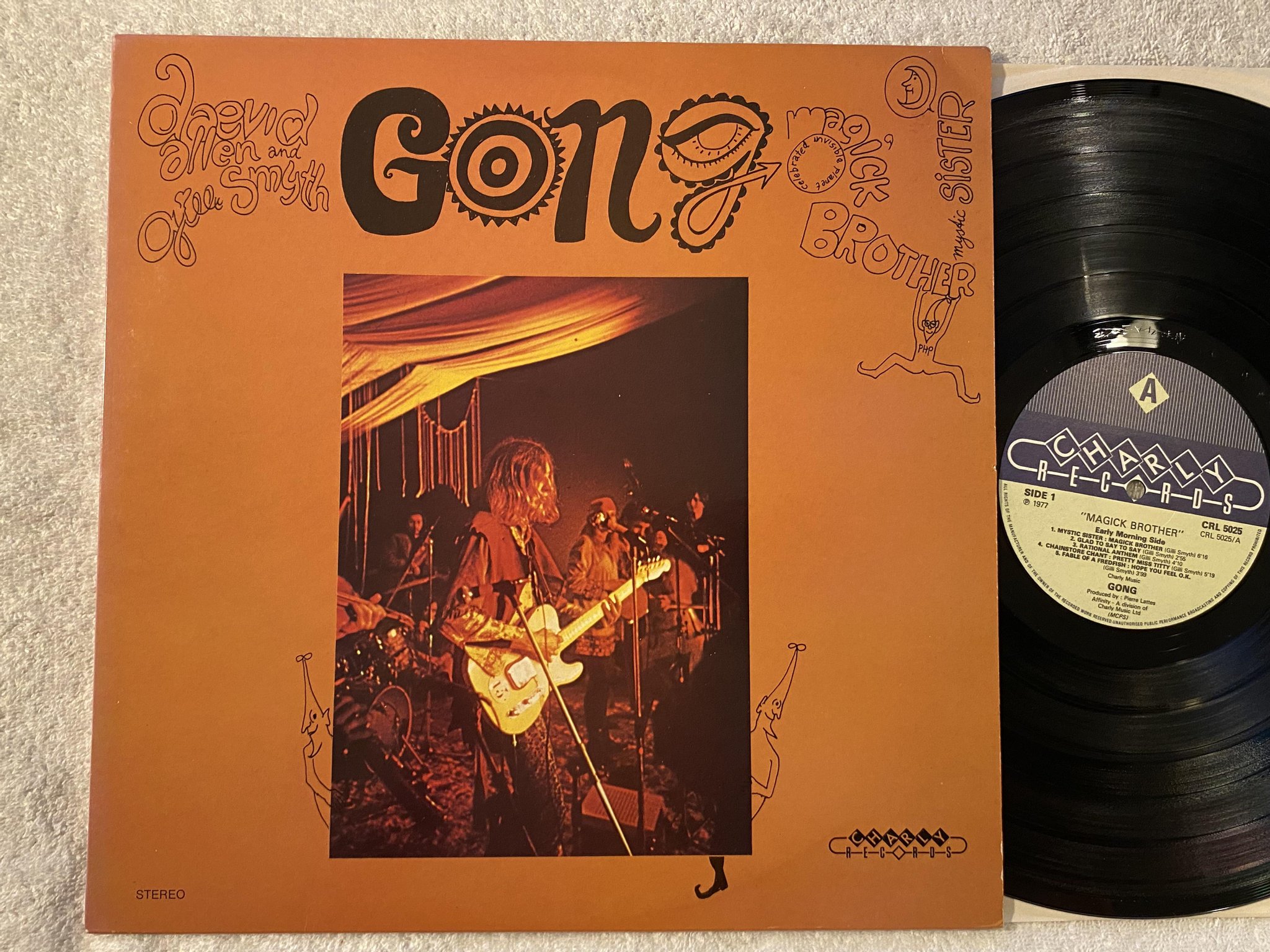 Omslagsbild för skivan GONG Magick Brother LP re UK CHARLY CRL 5025 ** space rock **