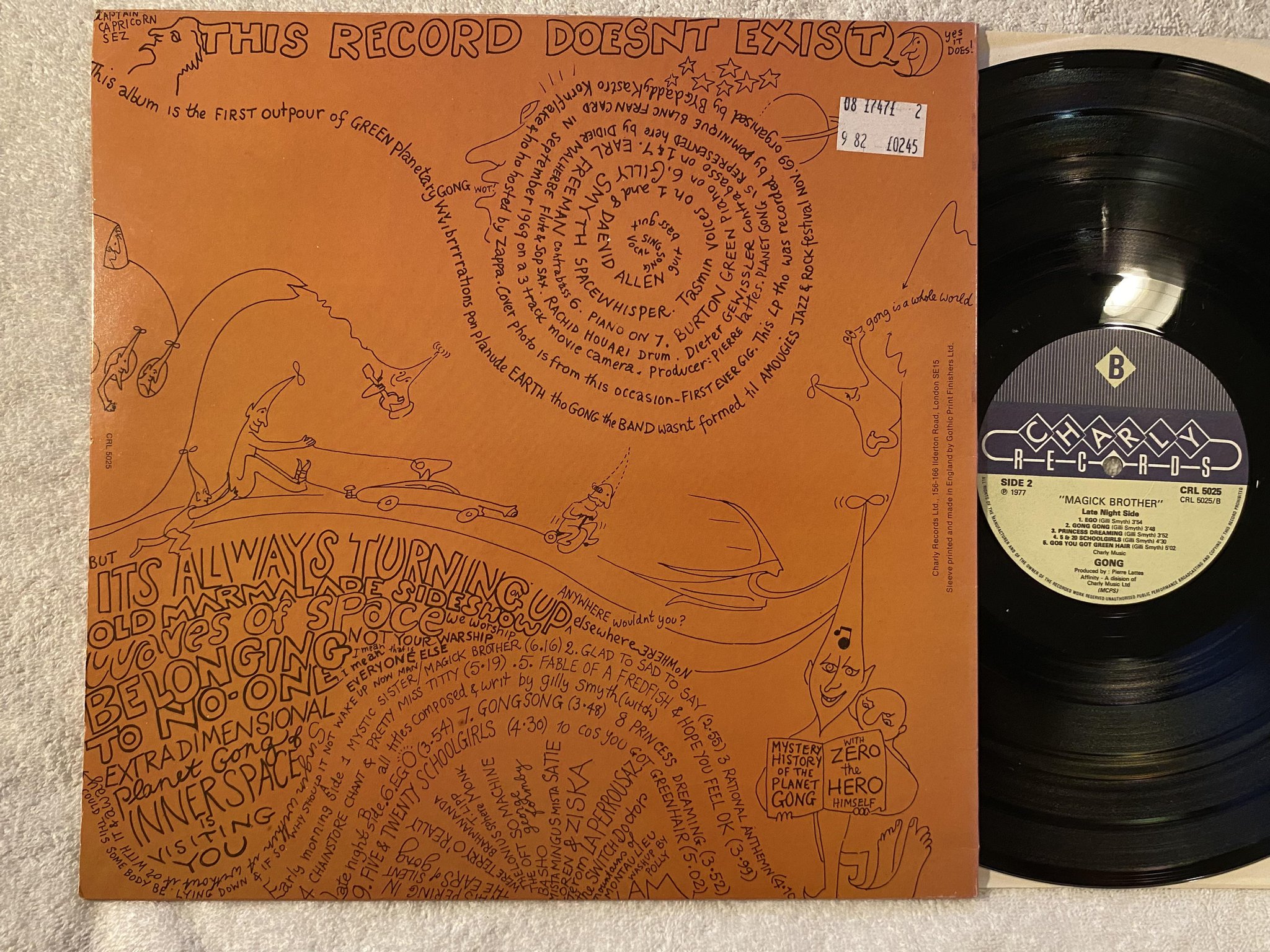 Omslagsbild för skivan GONG Magick Brother LP re UK CHARLY CRL 5025 ** space rock **