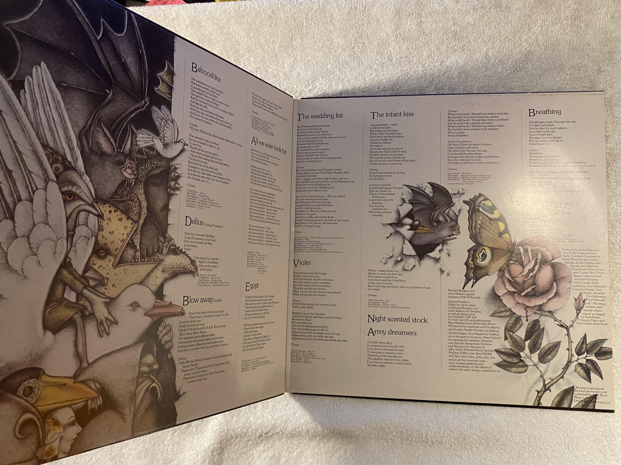 Omslagsbild för skivan KATE BUSH never for never LP -80 ncb EMI 7C 064-07339