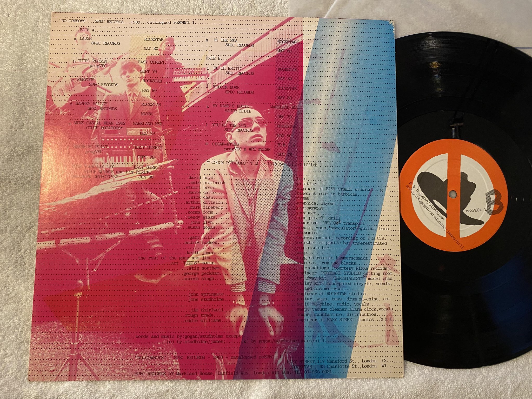 Omslagsbild för skivan V/A No-Cowboys LP -80 UK SPEC reSPECt 1