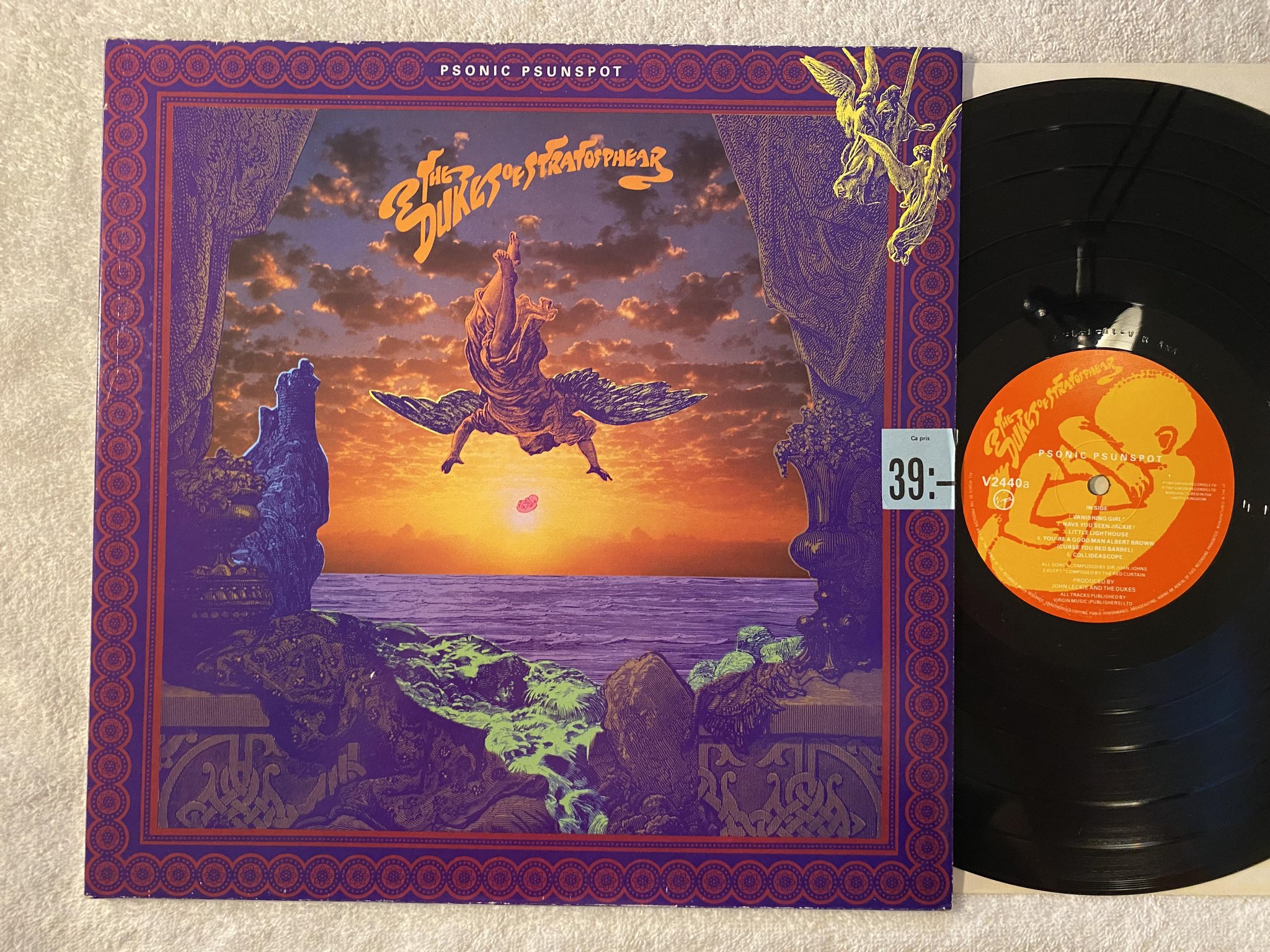 Omslagsbild för skivan THE DUKE OF STRATOSPHEAR Psonic Psunspot LP -87 UK virgin v2440